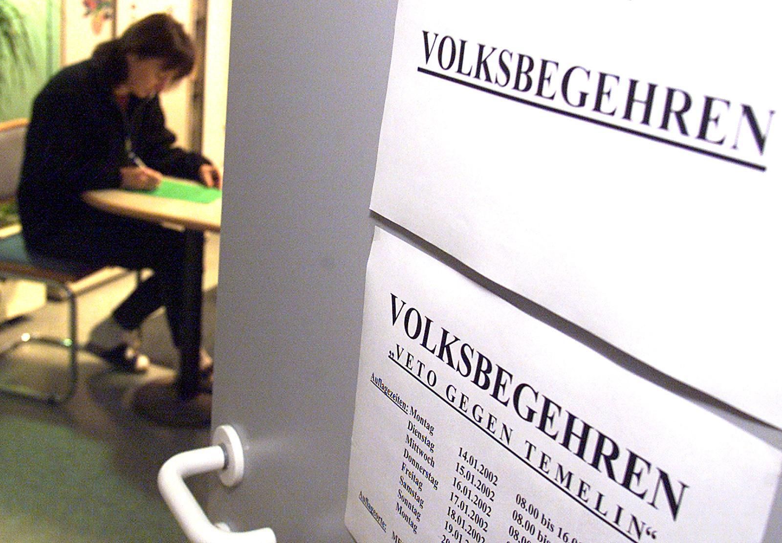 Am Montag gehen wieder fünf Volksbegehren an den Start.