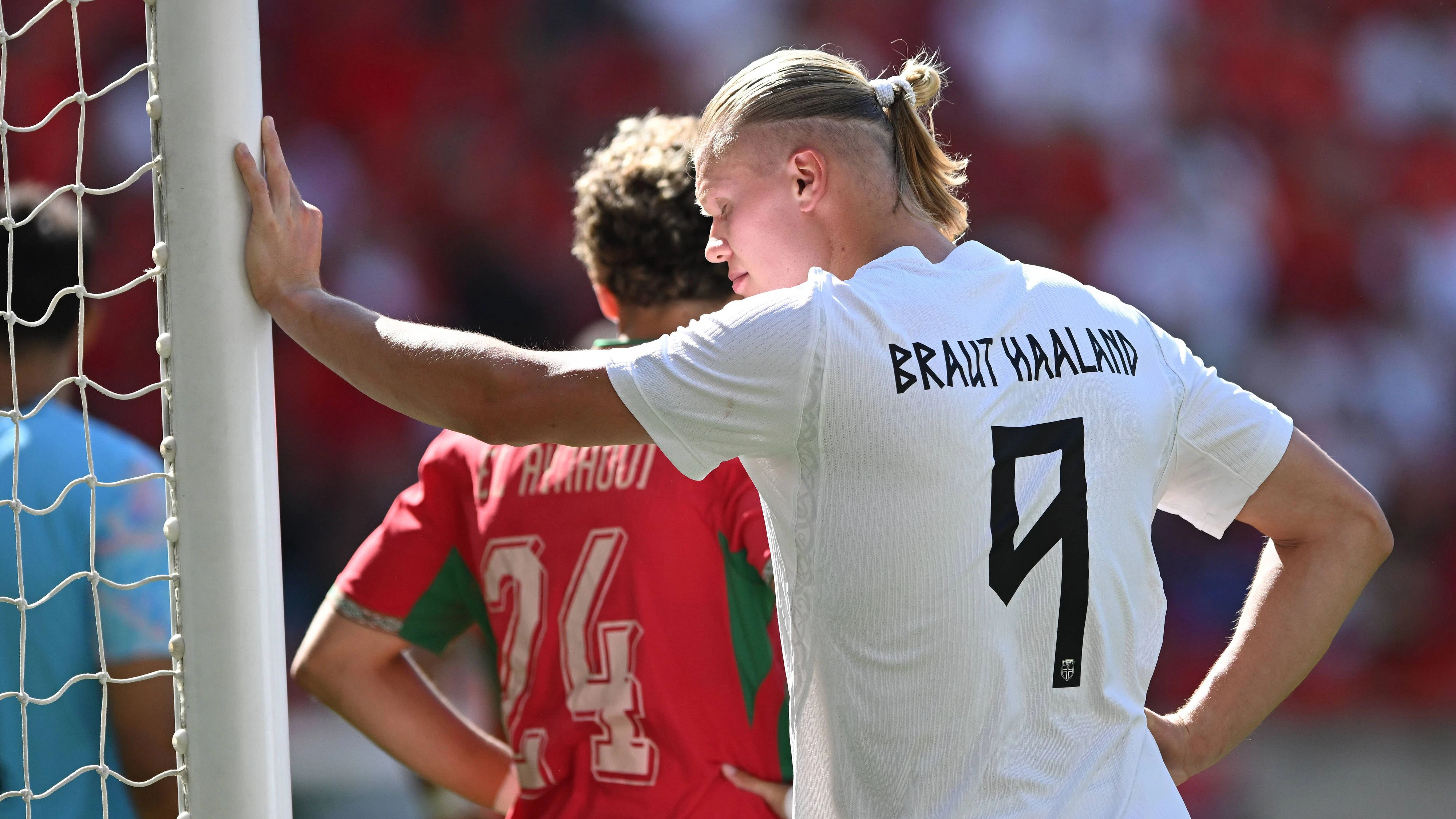 June 7, 2026, Harrison, New Jersey, USA: Norway forward ERLING HAALAND 9 in action during the Road to 26 International Friendly, Länderspiel, Nationalmannschaft match at Sports Illustrated Stadium in Harrison New Jersey Norway draws with Morocco 1 to 1 Harrison USA - ZUMAa301 20260607_aaf_a301_030 Copyright: xBrooksxVonxArxx