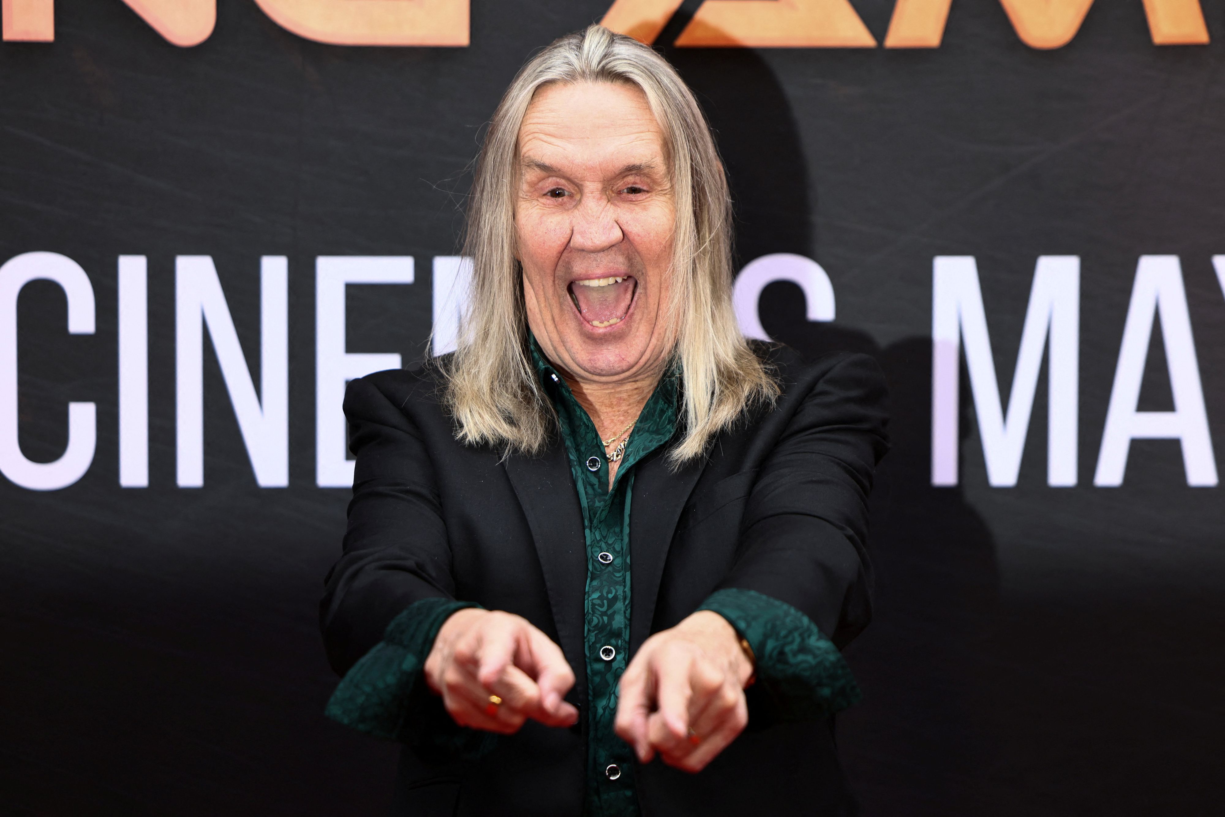 Schlagzeuger <strong>Nicko McBrain</strong> bei der Premiere der Rock-Doku 
