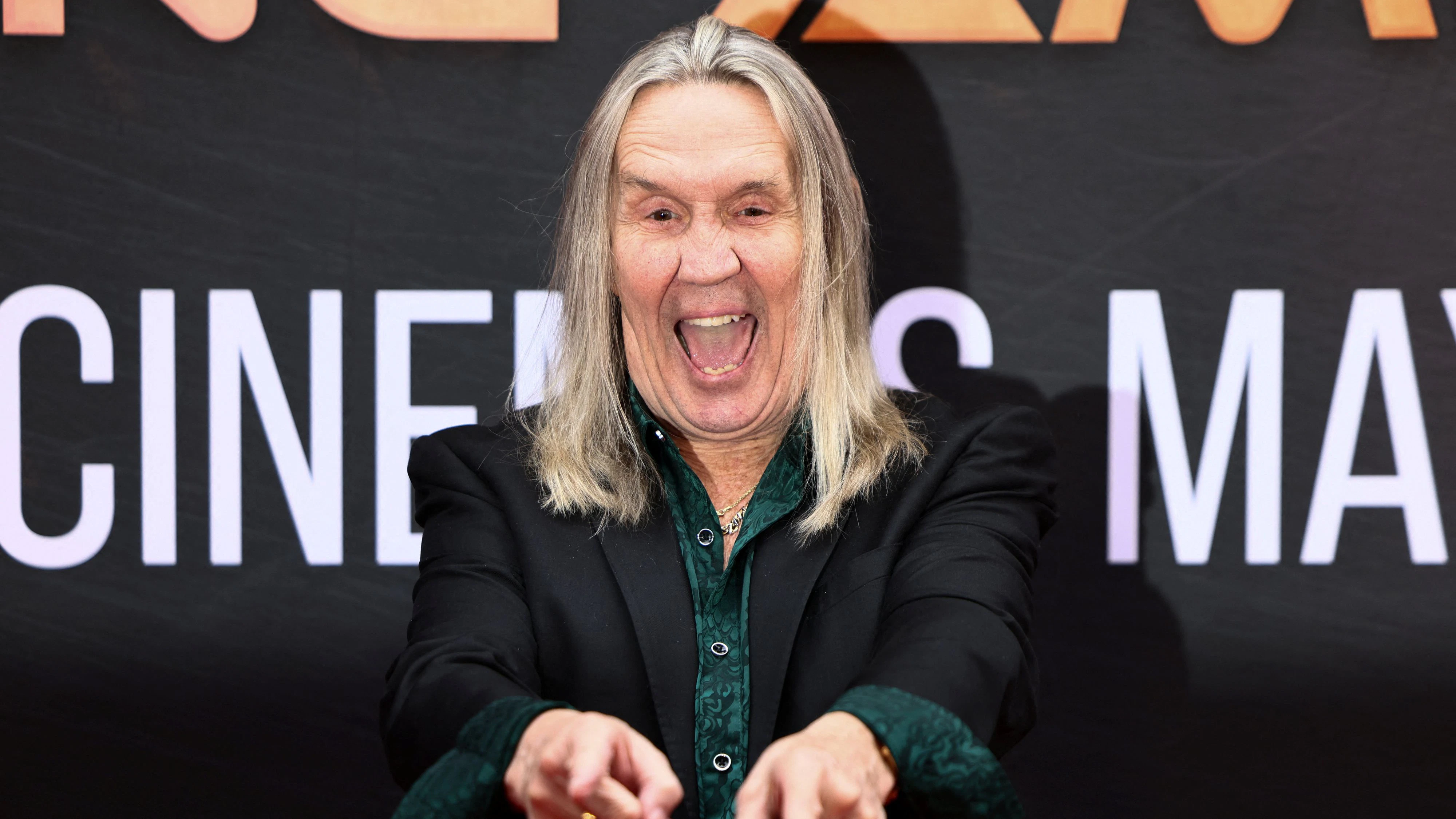 Nicko McBrain of Iron Maiden attends the world premiere of the documentary film 'Iron Maiden: Burning Ambition' in London, Britain, May 5, 2026. REUTERS/Jack Taylor