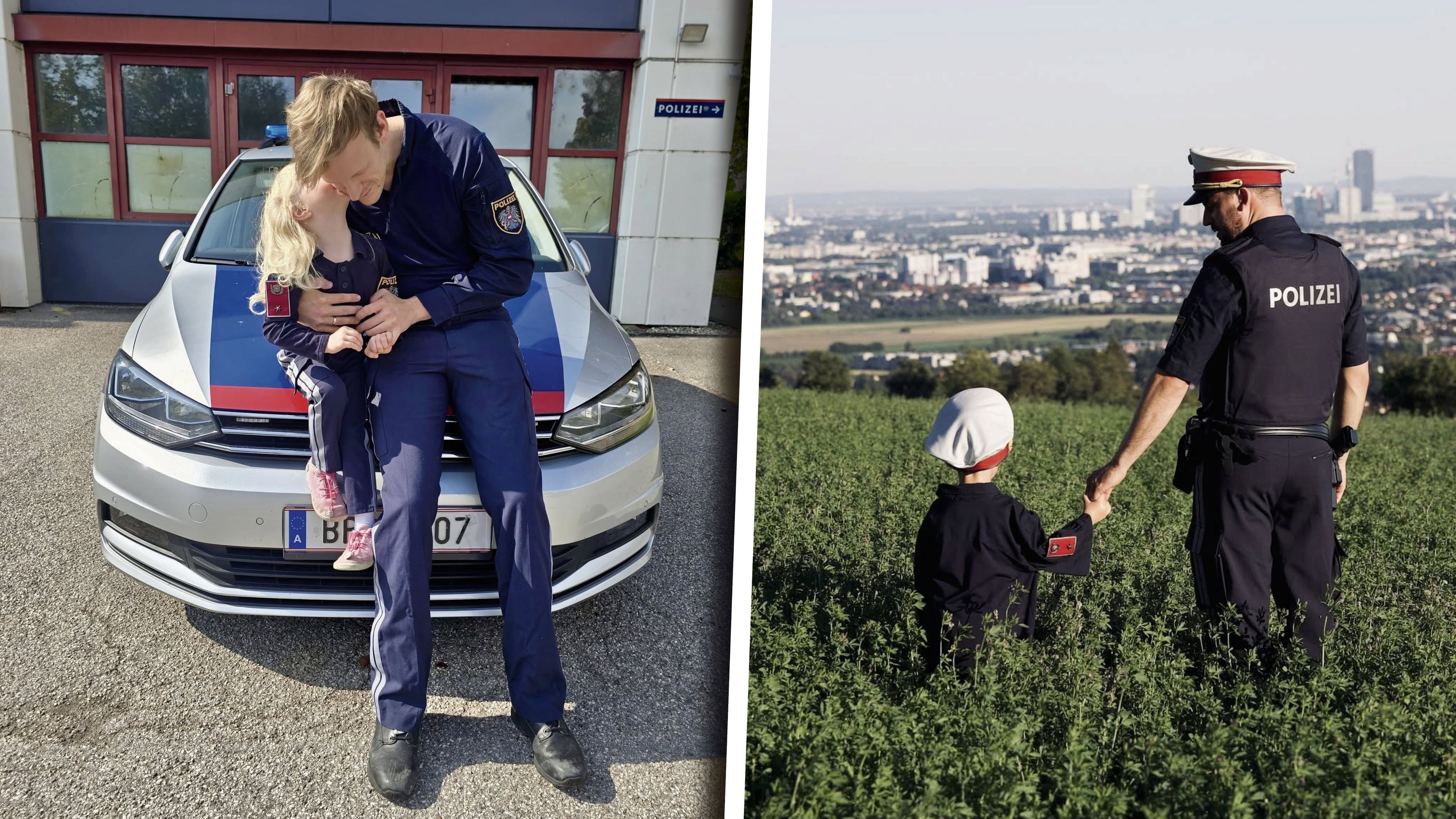 Heute.at - Papas in Uniform – so feiert die Polizei den Vatertag