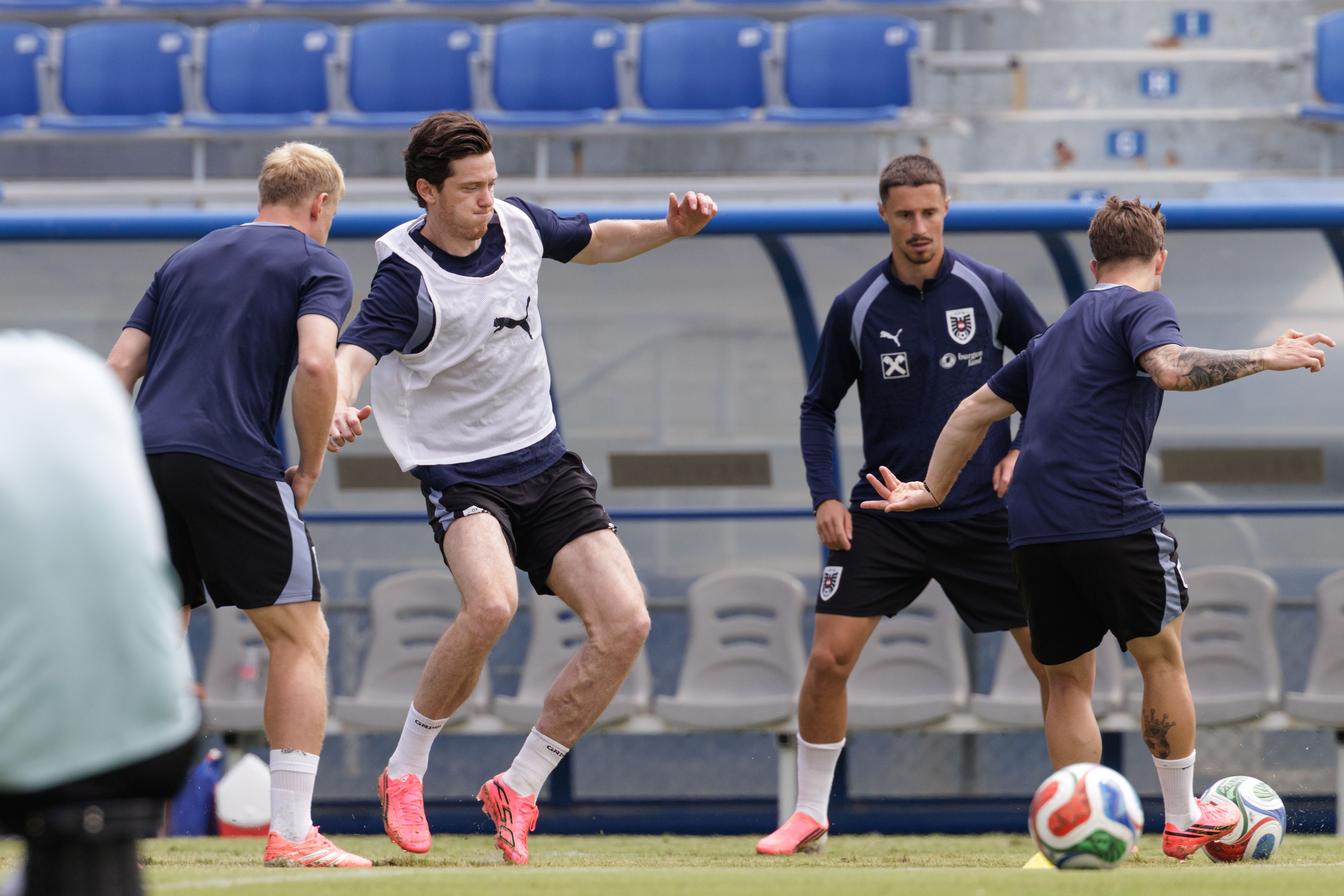 Michael Gregoritsch und Xaver Schlager im ÖFB-Training. 