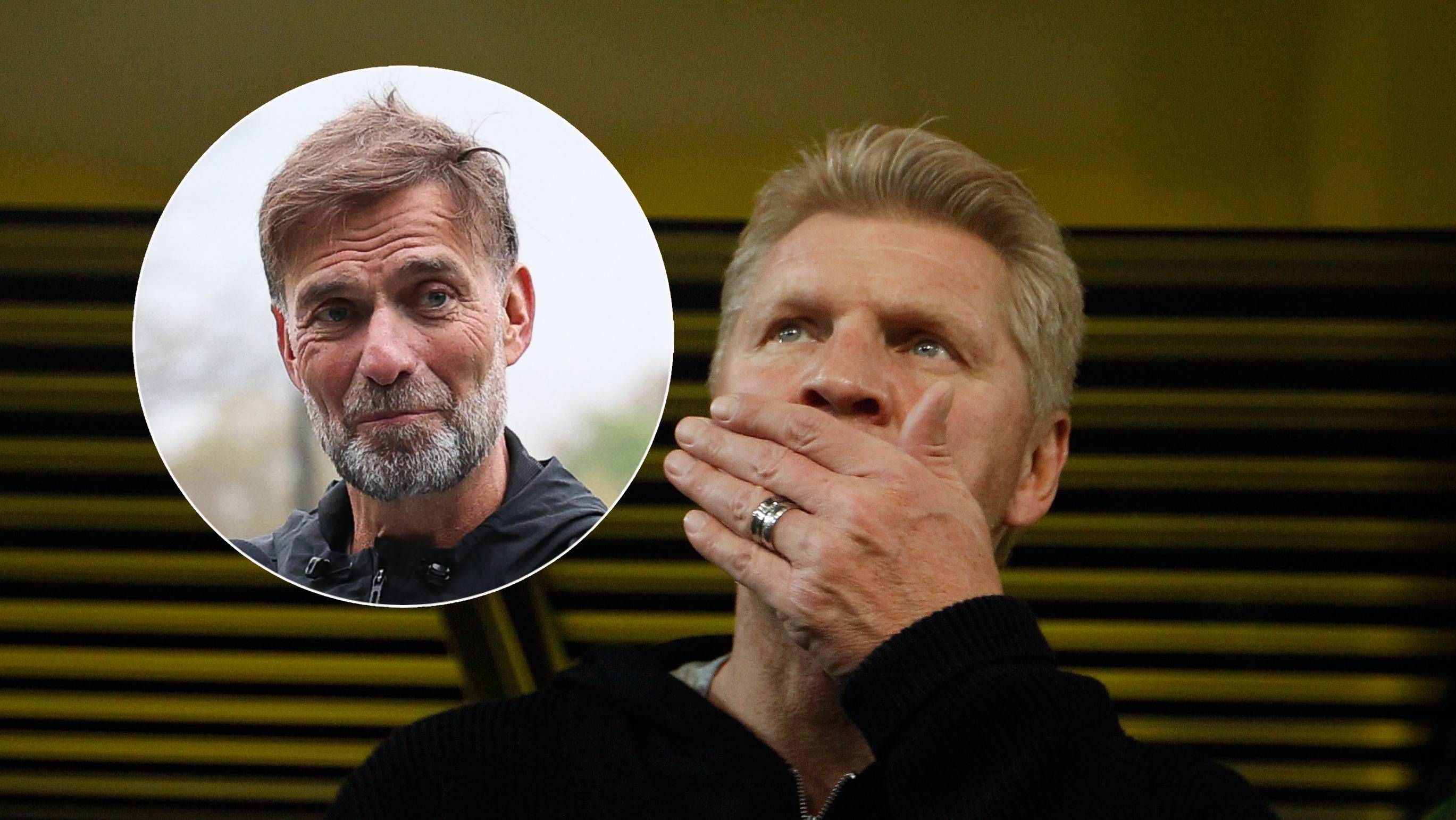 Steffen Effenberg über Jürgen Klopp (l.).