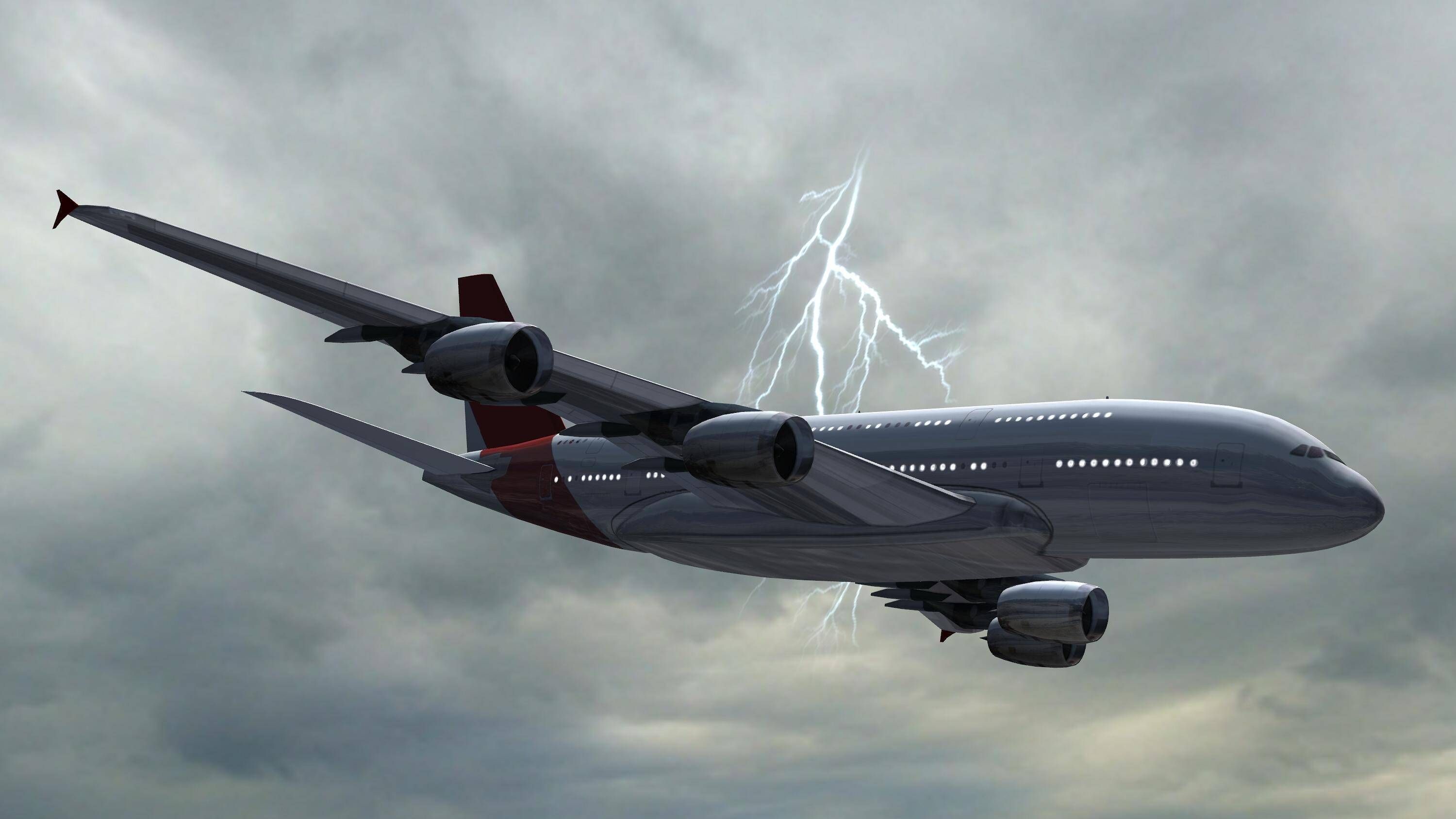 Blitzeinschläge bei Flugzeugen sind zwar selten gefährlich, dennoch können sie technische Schäden verursachen.