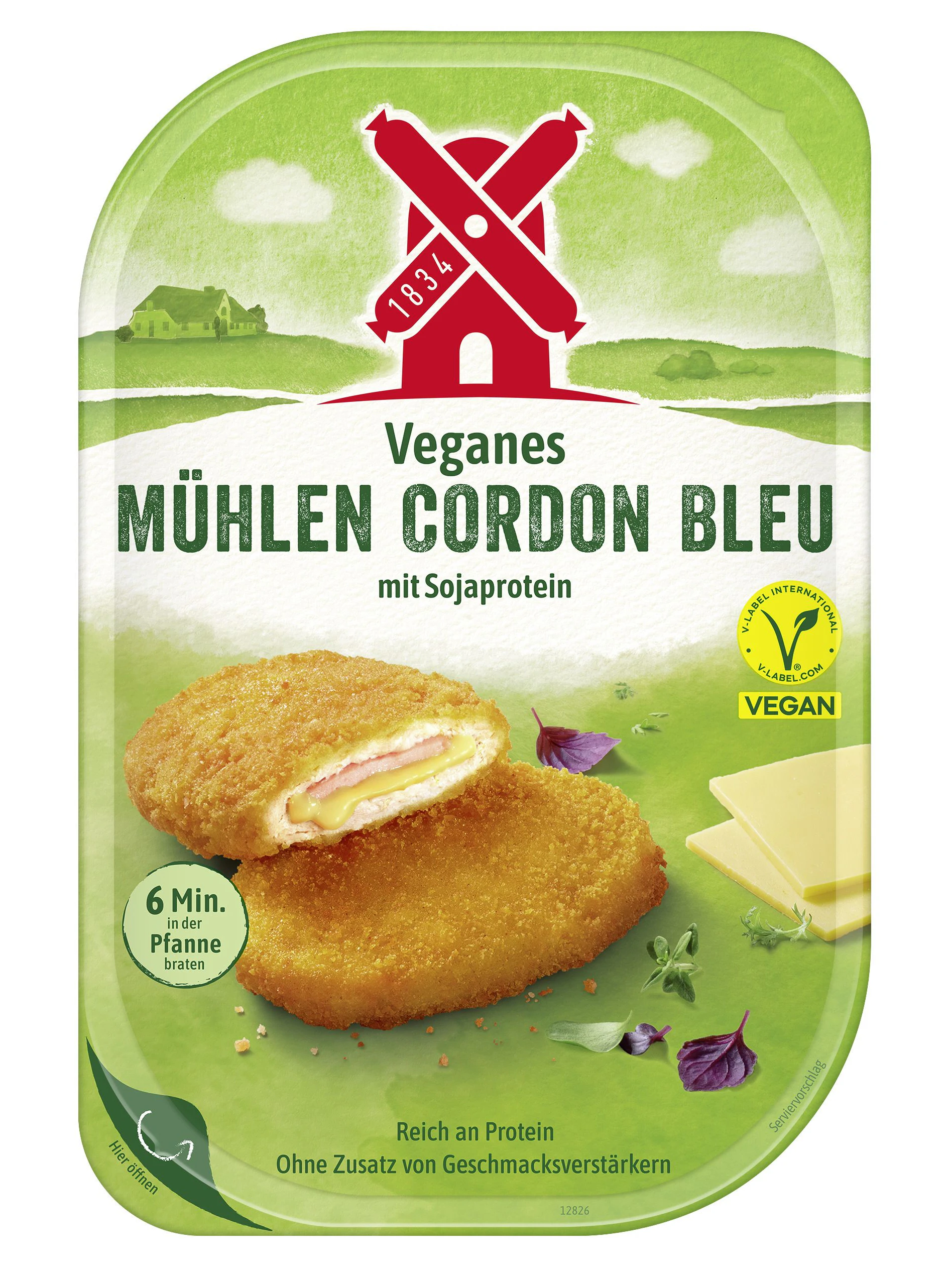 Veganes Mühlen Cordon Bleu mit Sojaprotein