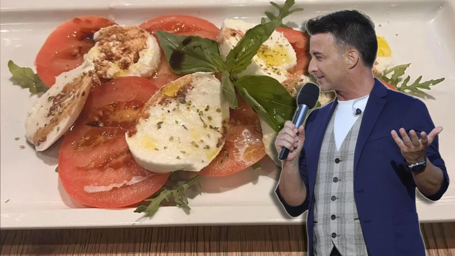 15,90€ soll diese Caprese kosten, für Musiker und Moderator Marco Ventre viel zu viel.