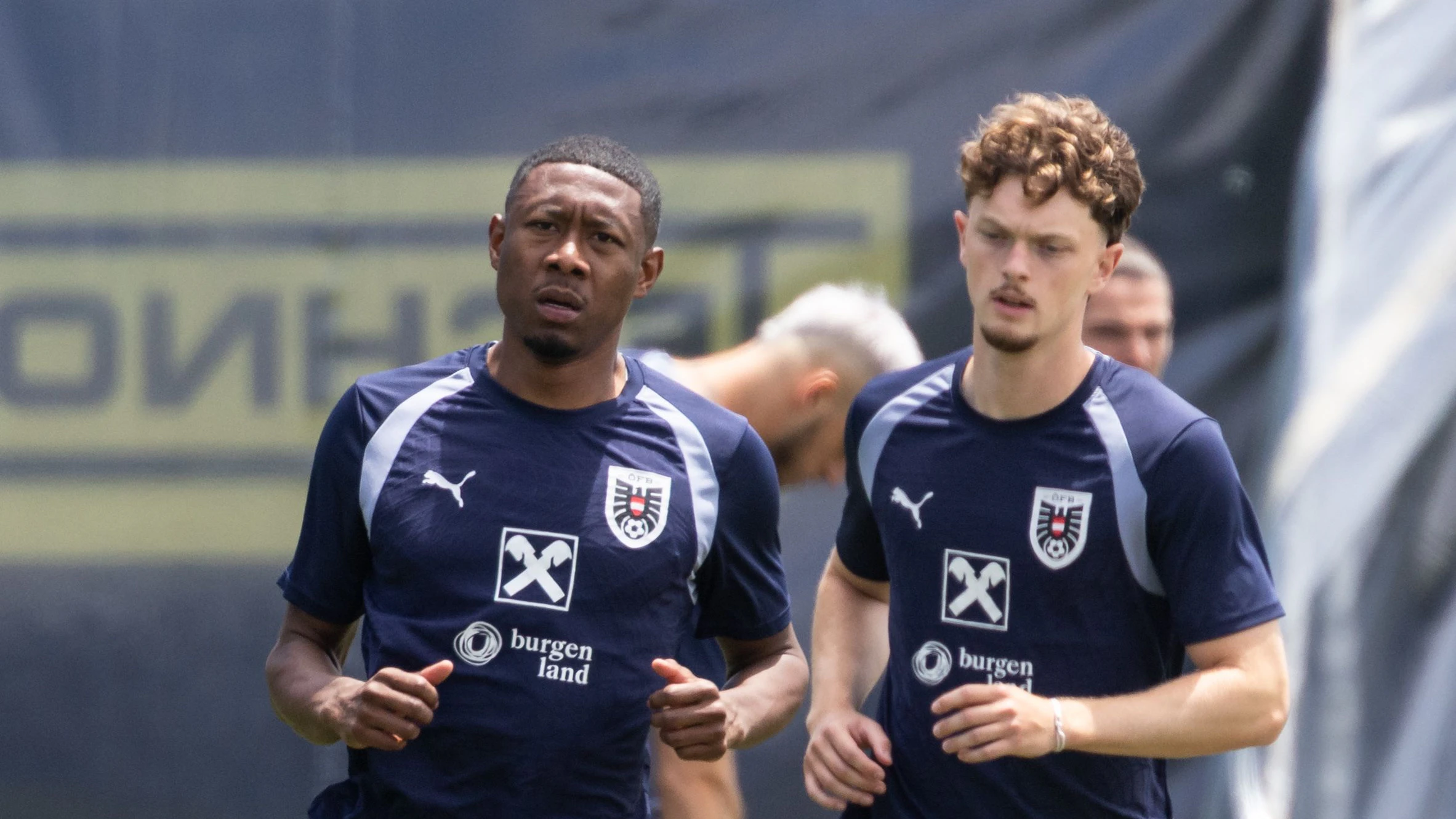 SANTA BARBARA,CALIFORNIA,USA,12.JUN.26 - SOCCER - FIFA World Cup 2026, USA, Mexico, Canada, preview, OEFB, Oesterreichischer Fussball-Bund, training team AUT. Image shows David Alaba and Paul Wanner (AUT). Photo: GEPA pictures/ Armin Rauthner