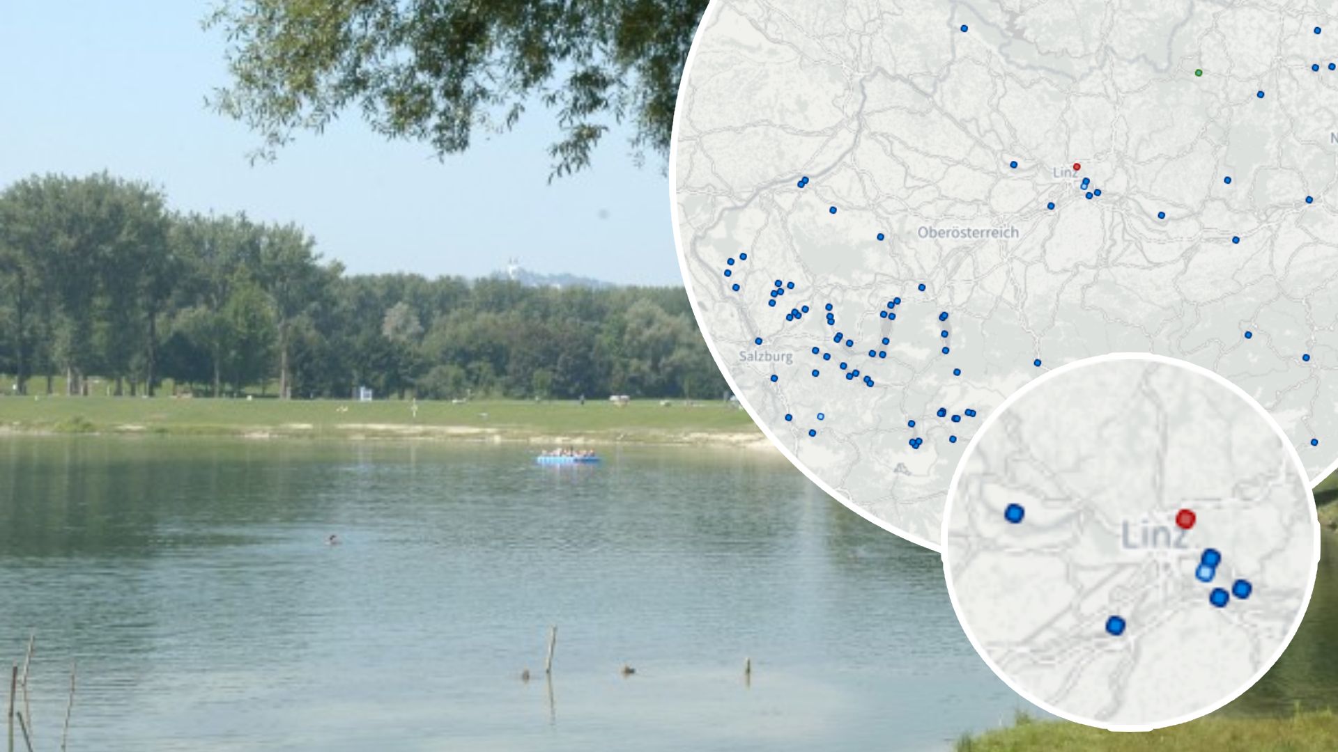 Der Pleschinger See sticht auf der Karte der EEA negativ heraus.