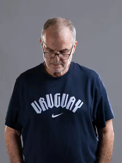 Uruguays Teamchef Marcelo Bielsa. 
