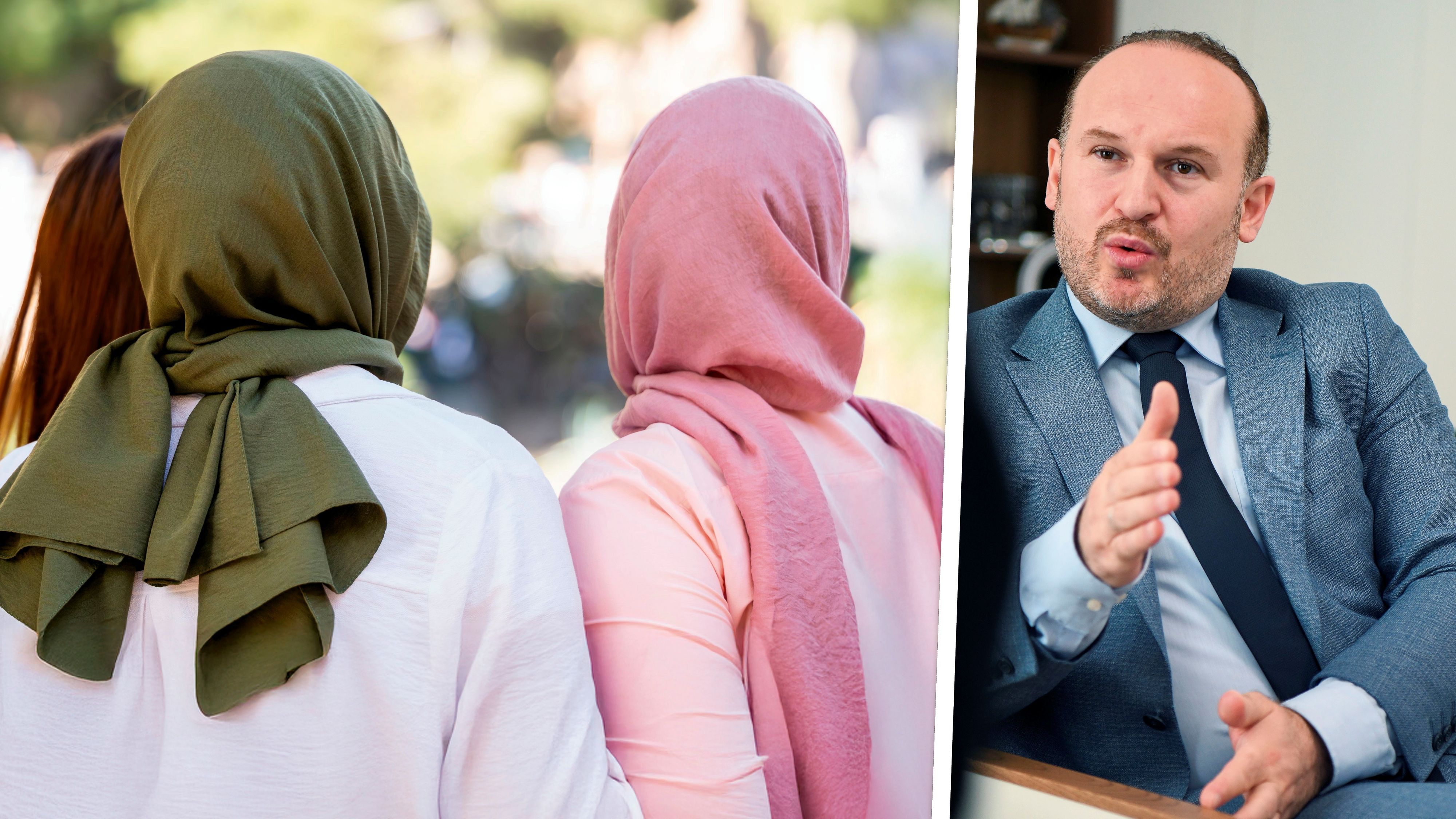 Ümut Vural, Präsident der Islamischen Glaubensgemeinschaft (rechts), sieht im Verbot einen Eingriff in Grund- und Freiheitsrechte.