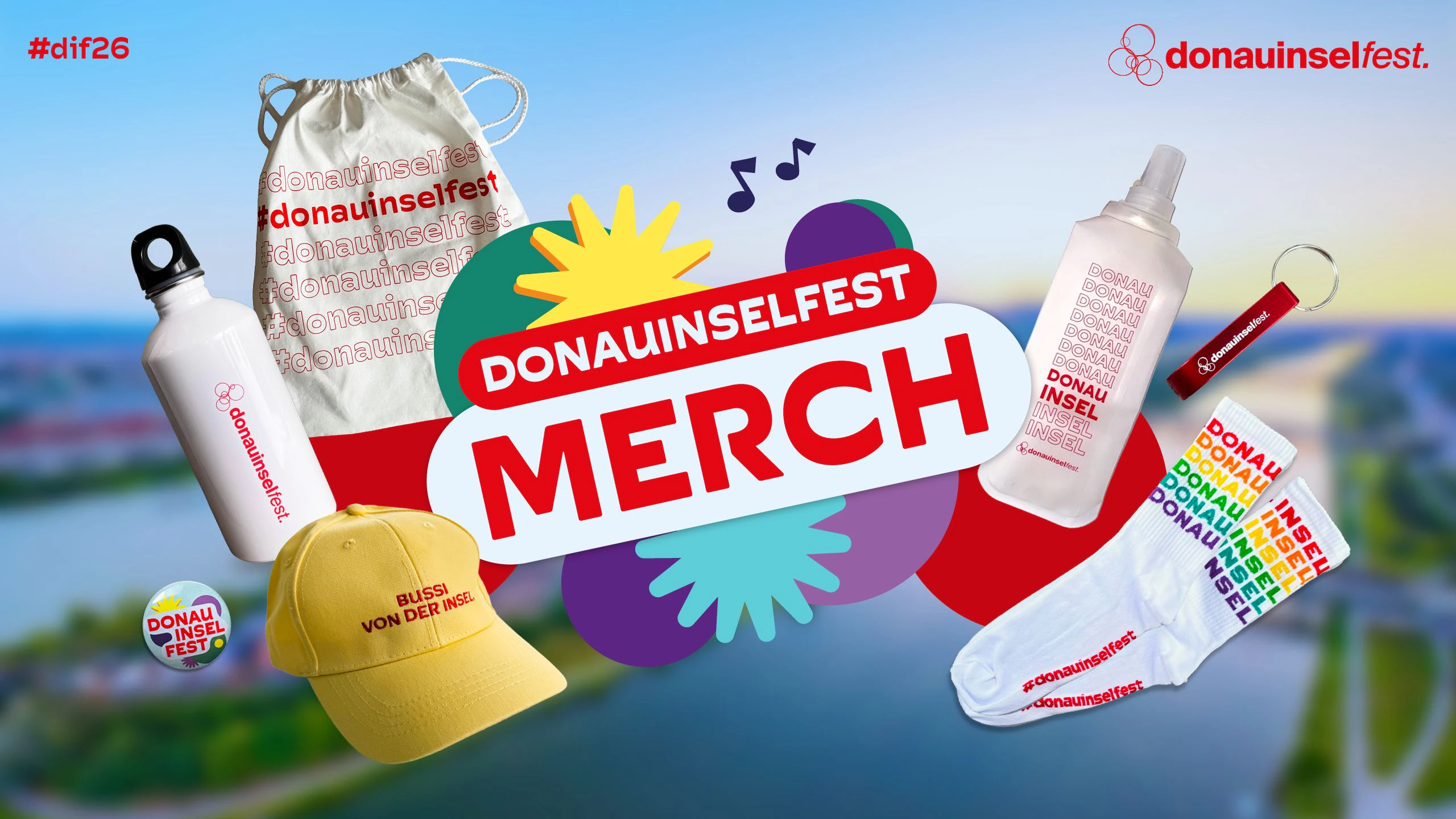Donauinselfest-Fans können heuer beim offiziellen DIF-Merchandise zuschlagen.