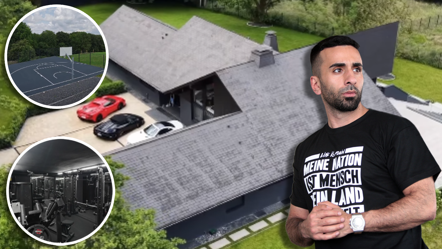 Schwimmbad, Basketball-Platz, Fitness, Sauna uvm. – PA Sports mit Roomtour durch seine Mega-Villa