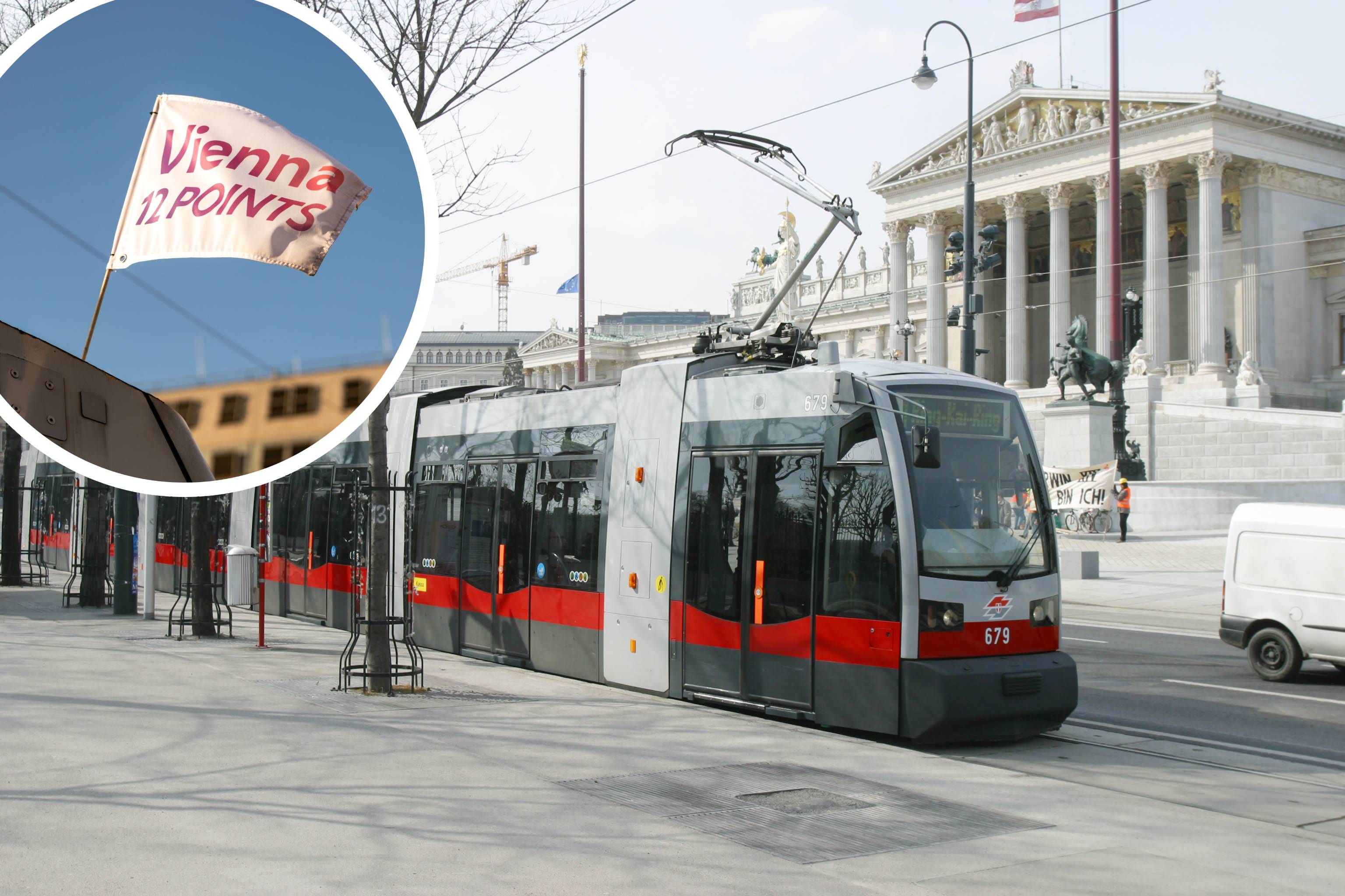 An zwei Tagen werden mehrere hundert ESC-Flaggen verschenkt.
