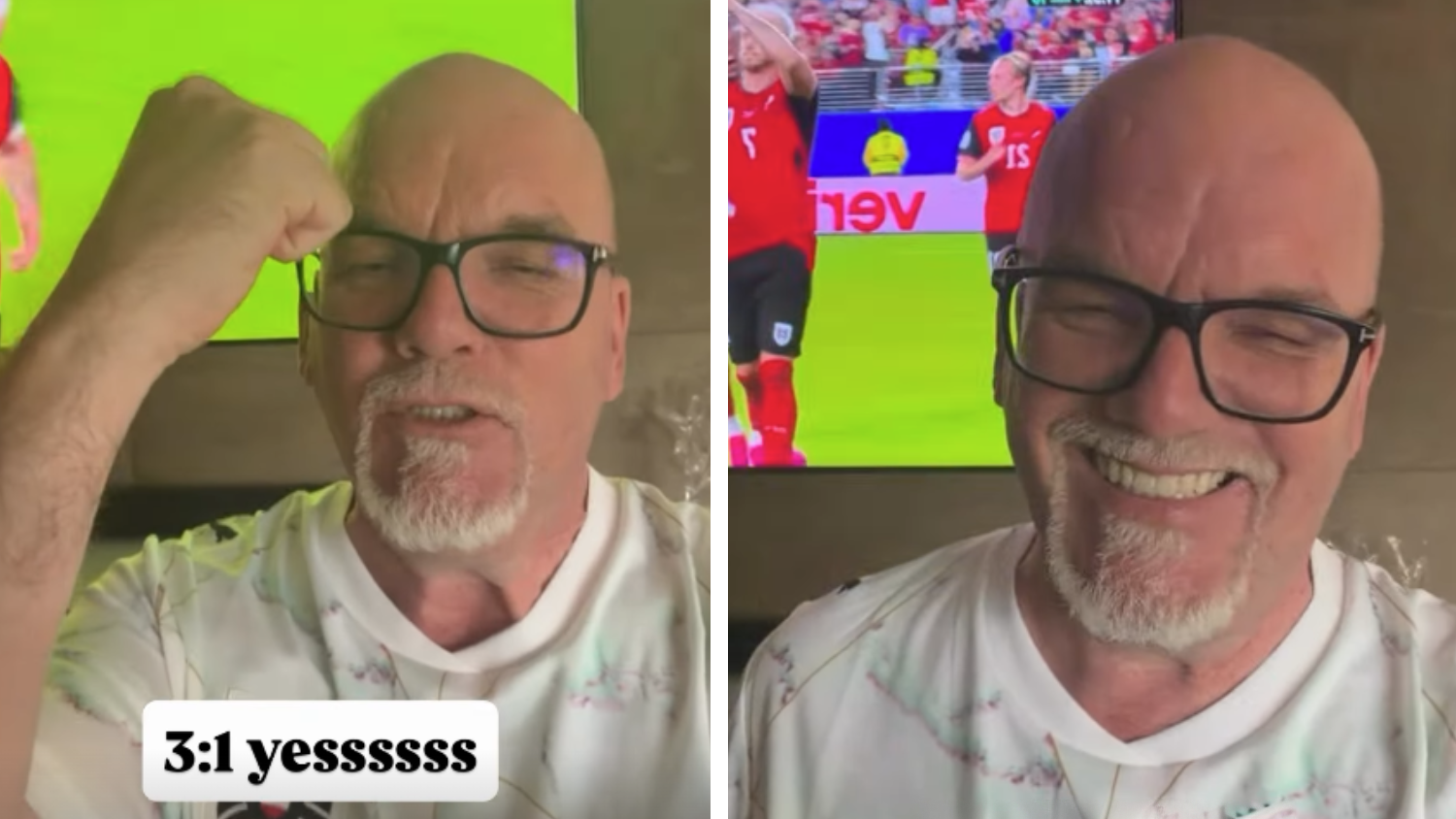 DJ Ötzi freut sich über den Österreich-Sieg.