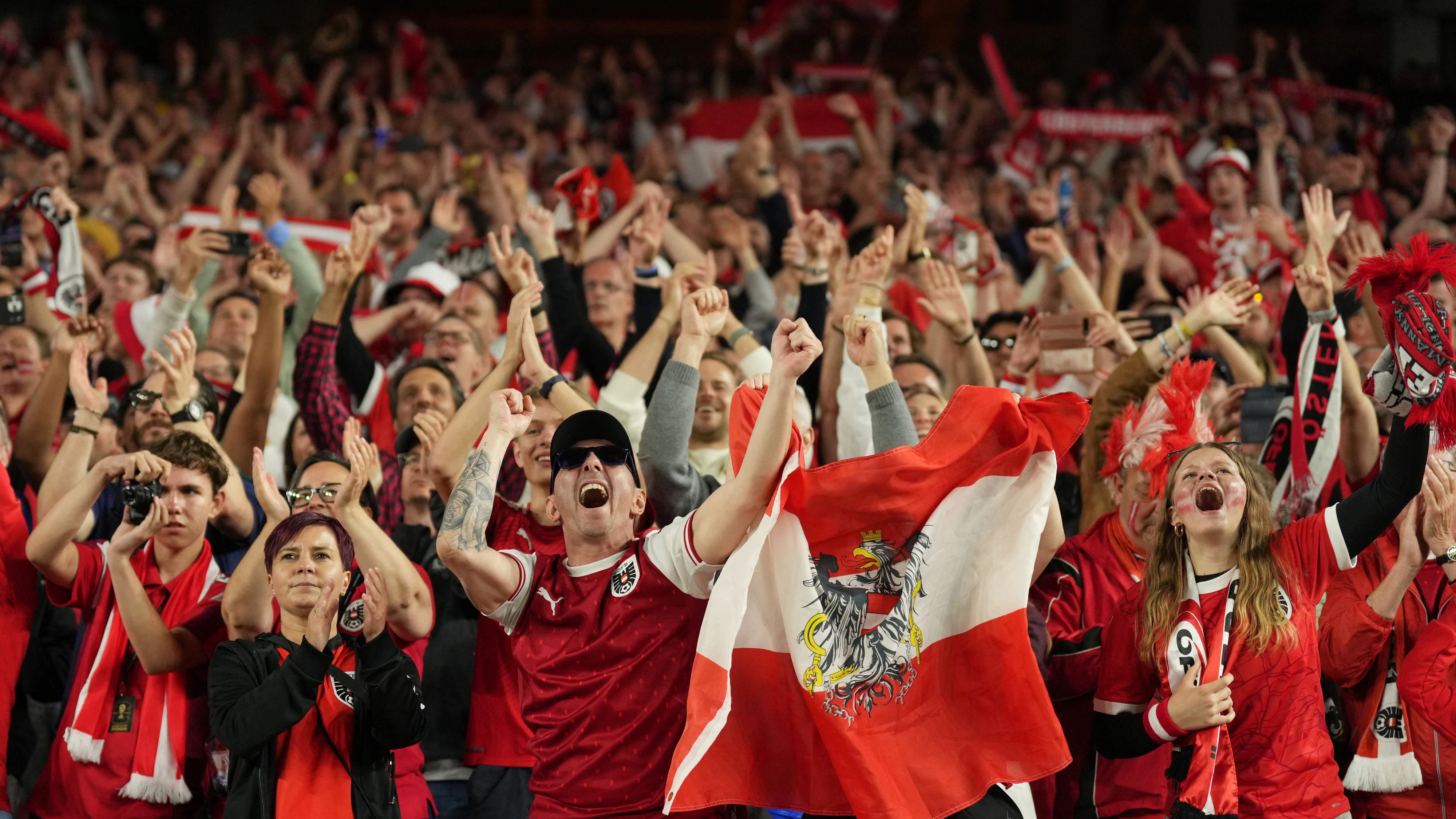 Die ÖFB-Fans in San Francisco jubelten über einen 3:1-Auftaktsieg gegen Jordanien.
