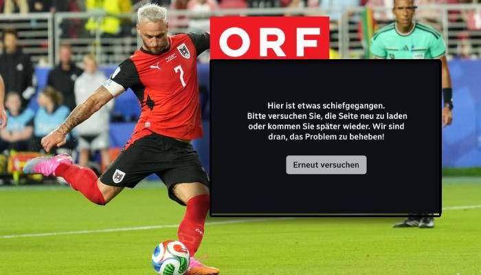 Die zweite Halbzeit blieb komplett schwarz im ORF-Stream.