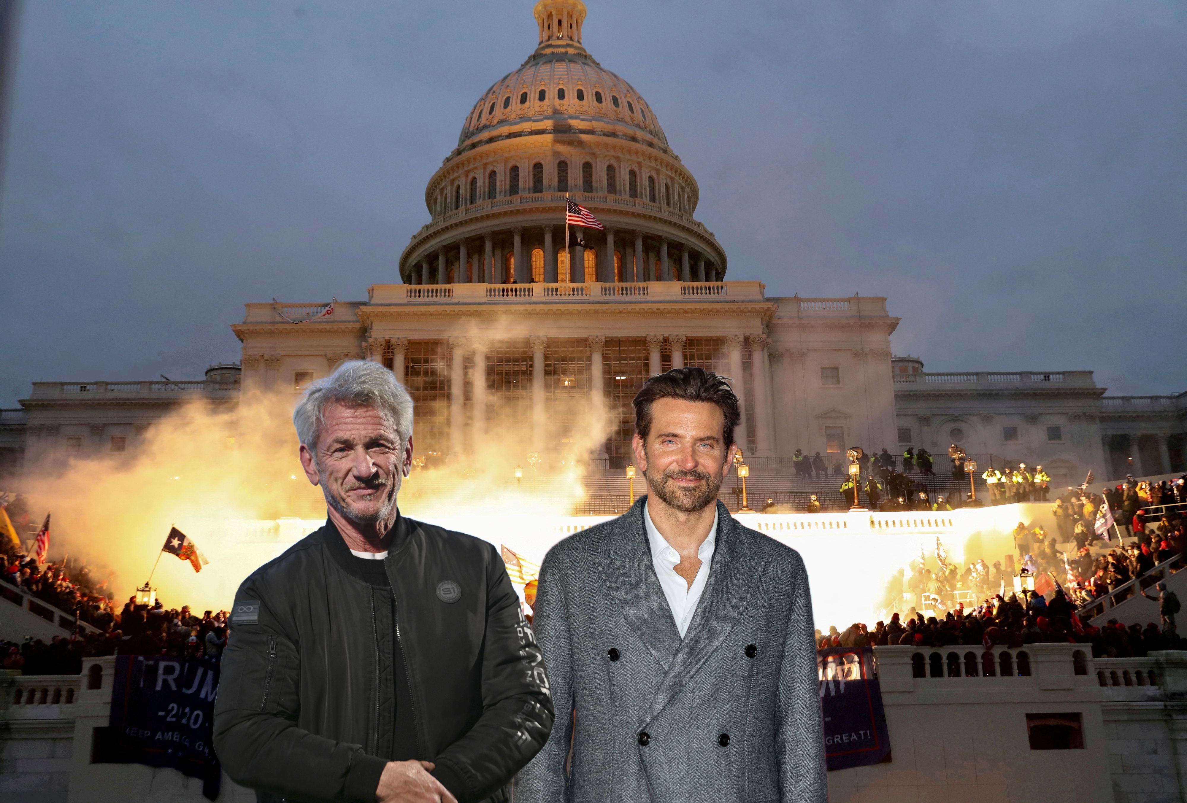 Sean Penn verfilmt den Sturm aufs US-Kapitol mit Bradley Cooper als Polizist in der Hauptrolle (v.l.).