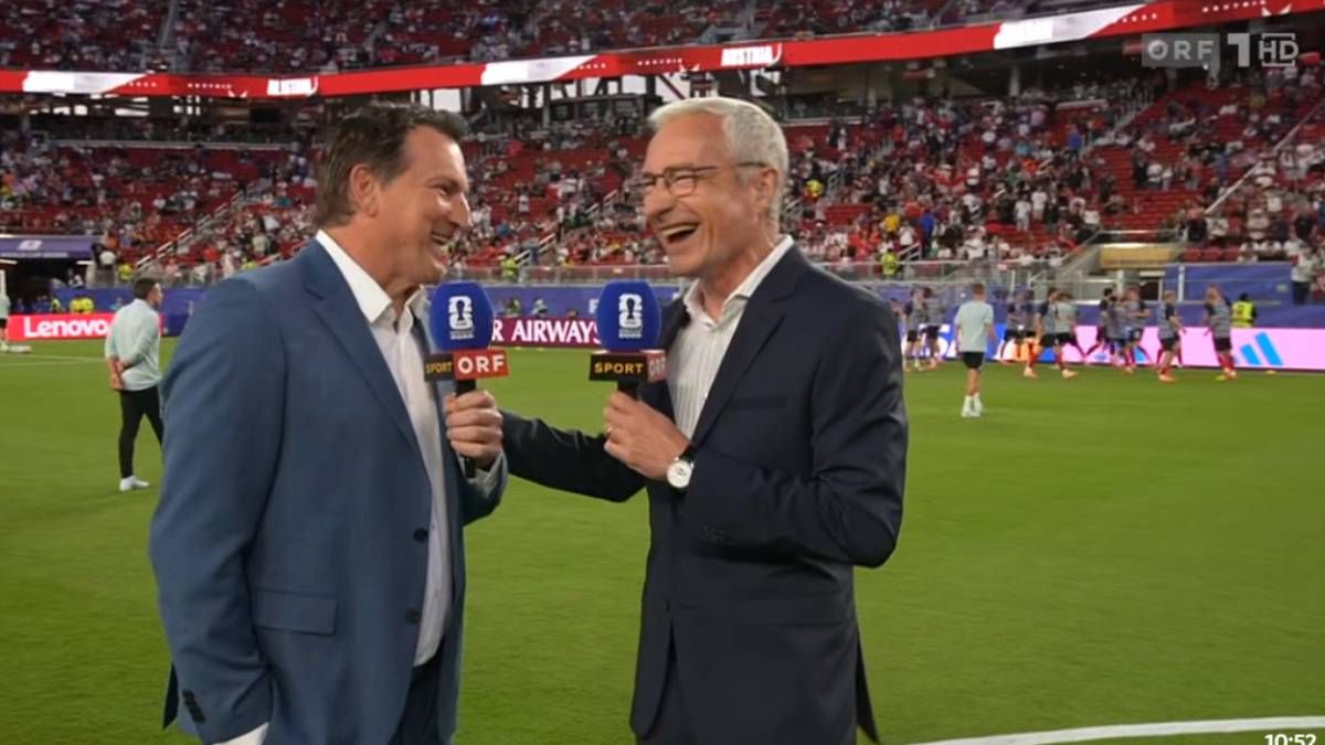 ORF-Star-Moderator Rainer Pariasek und Experte Andreas Herzog. 