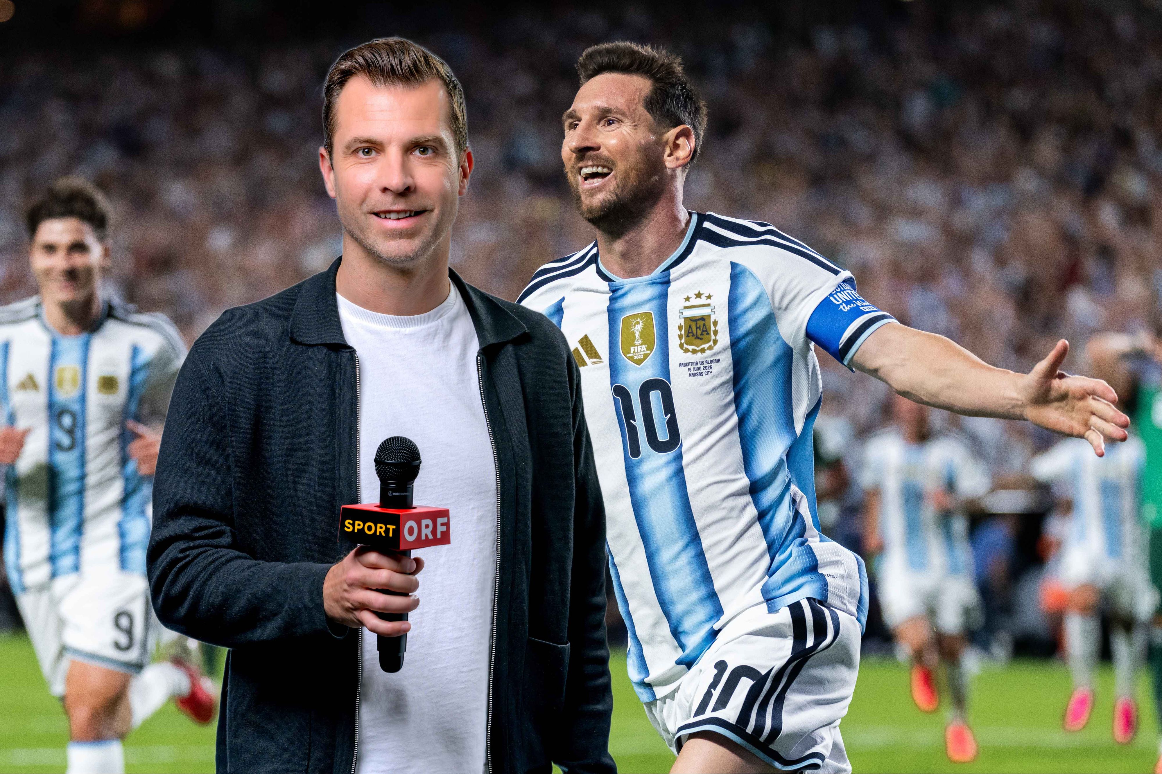 Andreas Ivanschitz (l.) ist mittlerweile TV-Experte, Lionel Messi spielt noch.