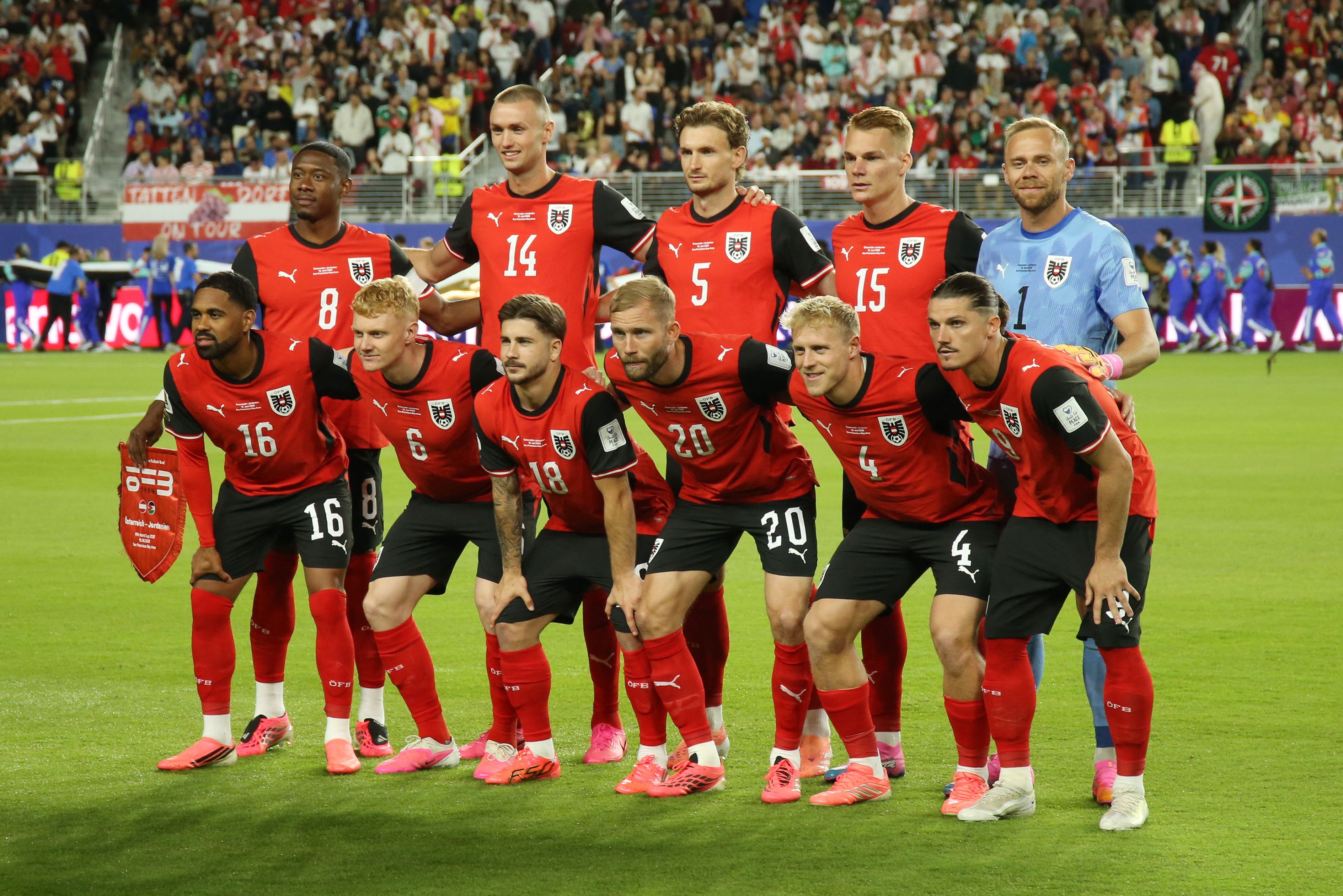 Österreichs Nationalteam vor dem WM-Start gegen Jordanien. 