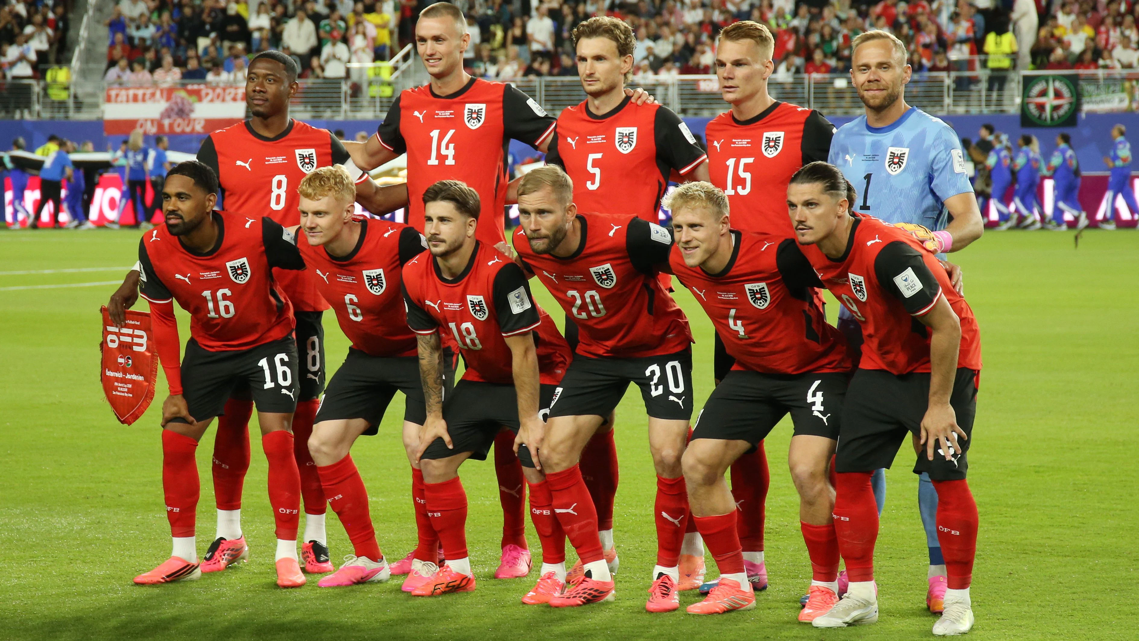 Österreichs Nationalteam vor dem WM-Start gegen Jordanien. 