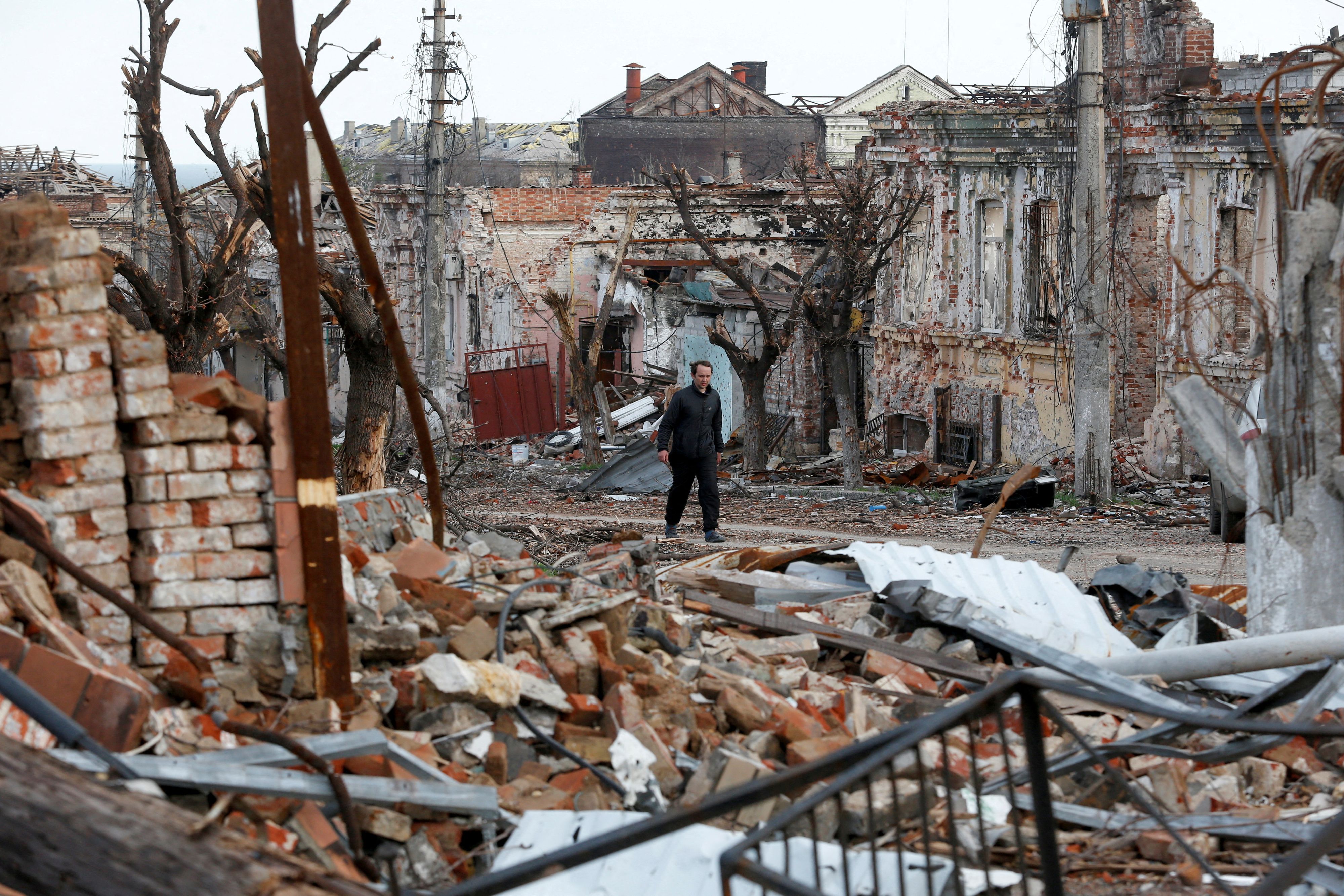 Trümmerfeld: So sieht es wegen der russischen Invasion der Ukraine in Mariupol aus.
