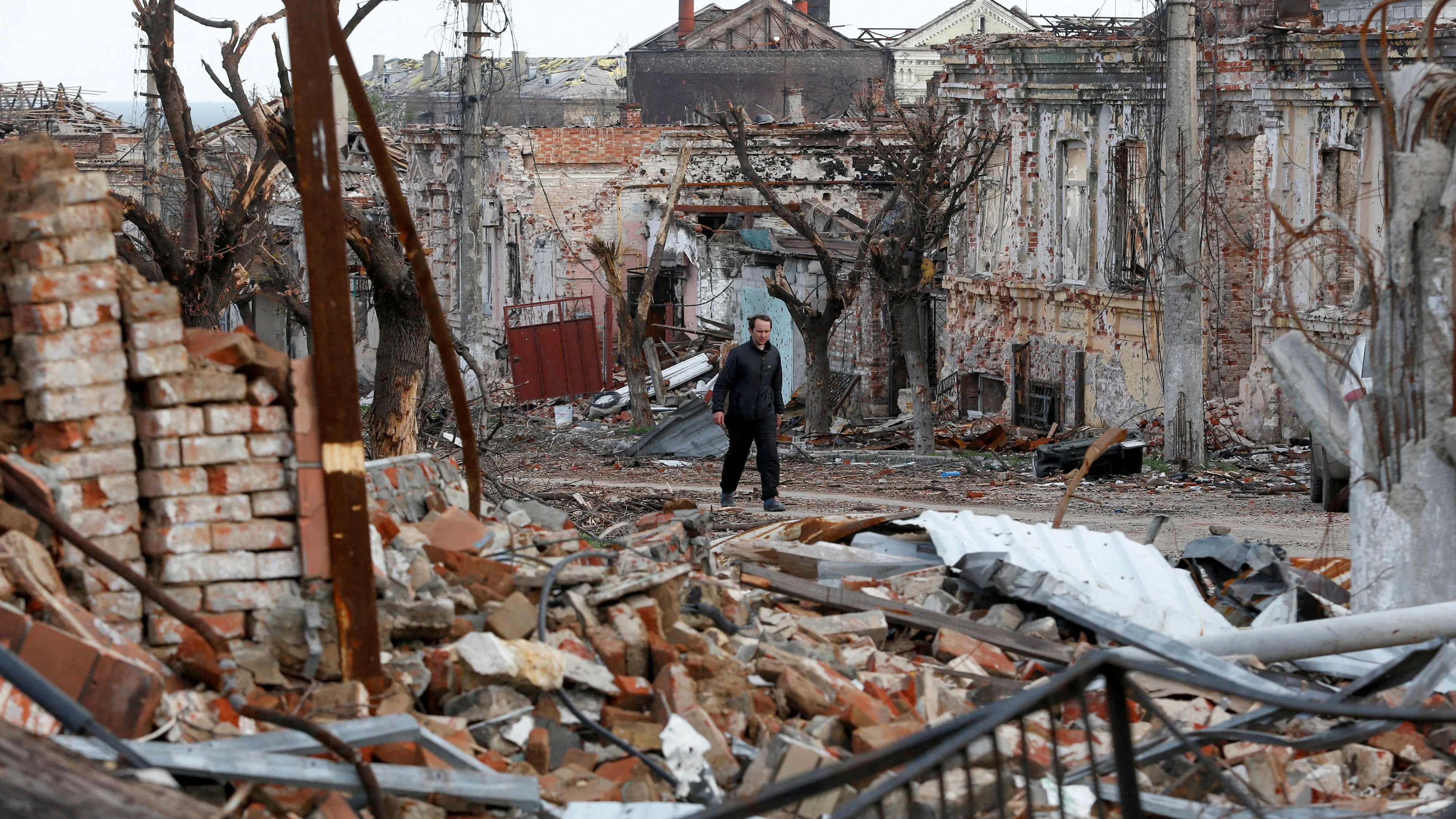 Trümmerfeld: So sieht es wegen der russischen Invasion der Ukraine in Mariupol aus.