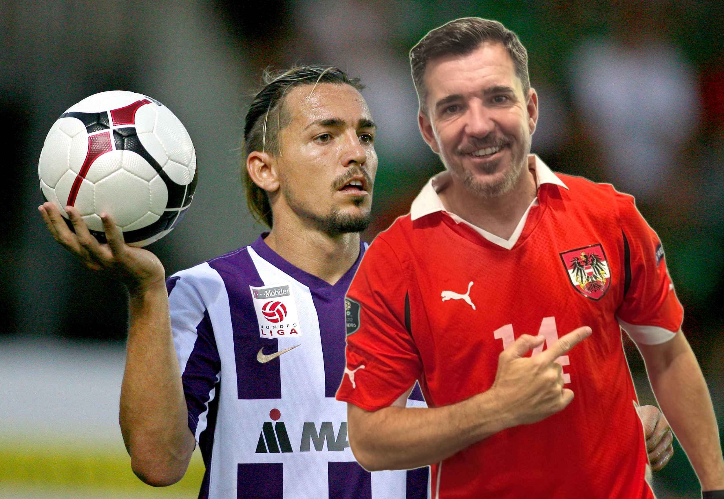 Fernando Troyansky im Austria-Trikot und im ÖFB-Dress