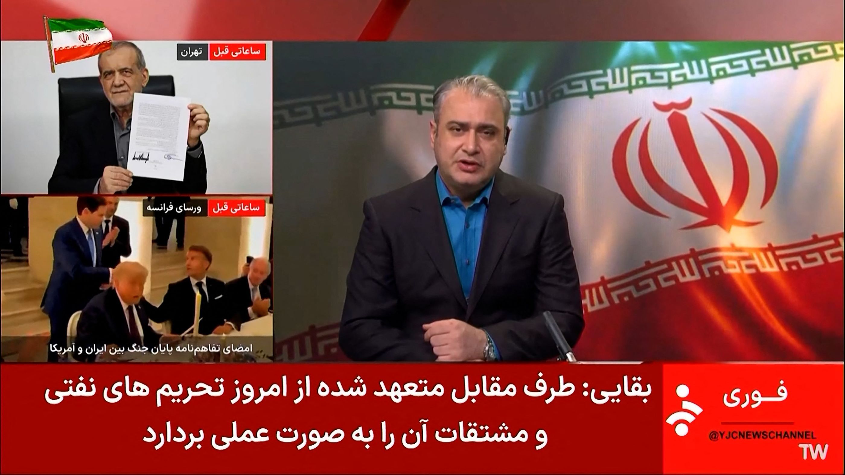 Donald Trump unterzeichnet den Iran-Deal.