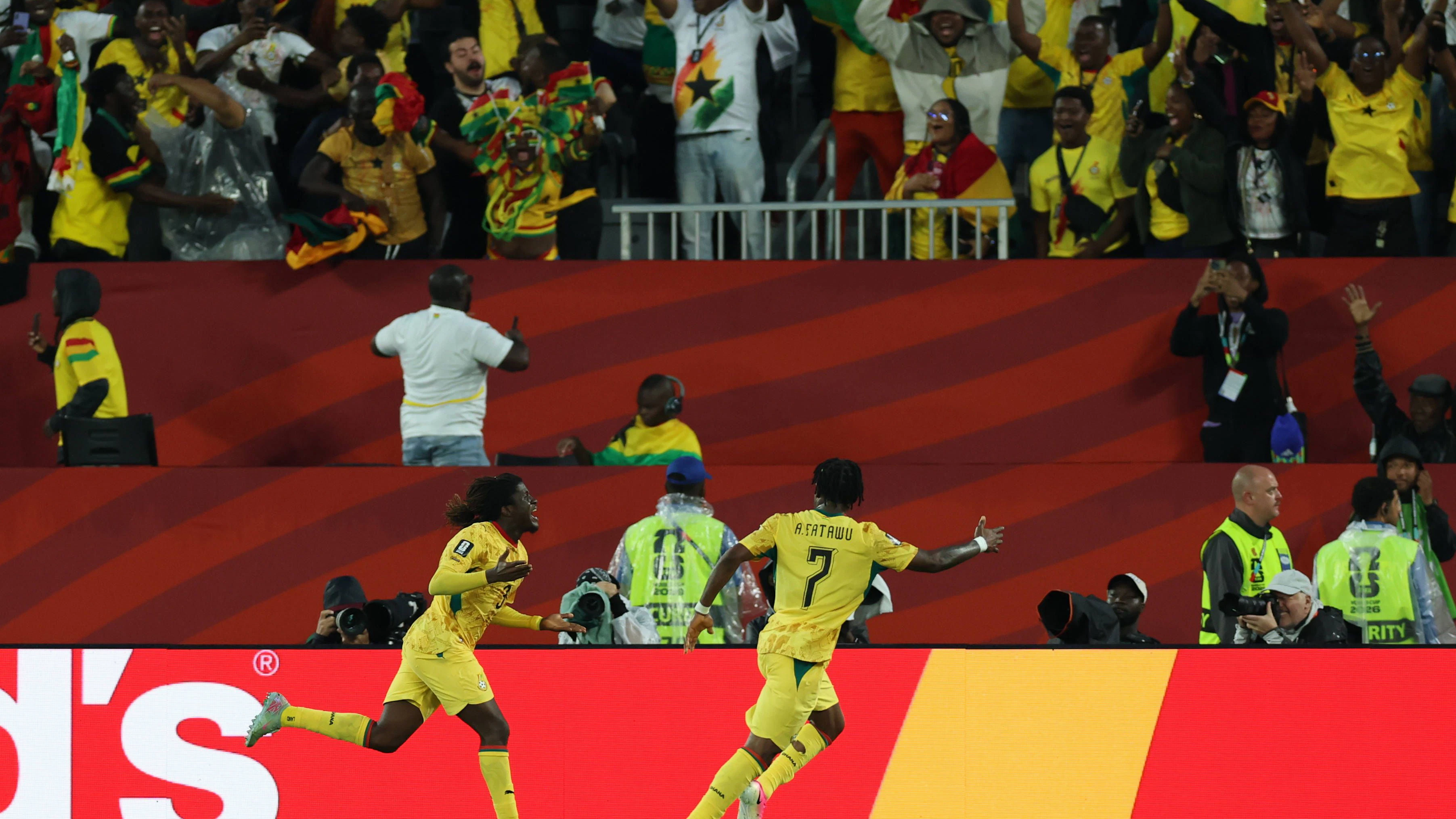 Toronto, Canada - 17 June: Jonas Adjetey 3 of Ghana celebrates after scoring his team s first goal during the FIFA World Cup 2026 match between Ghana vs Panama at Toronto Stadium on 17 June 2026. Toronto Toronto Stadium Canada Copyright: xOPAxImagesxMohammadxKaramalix