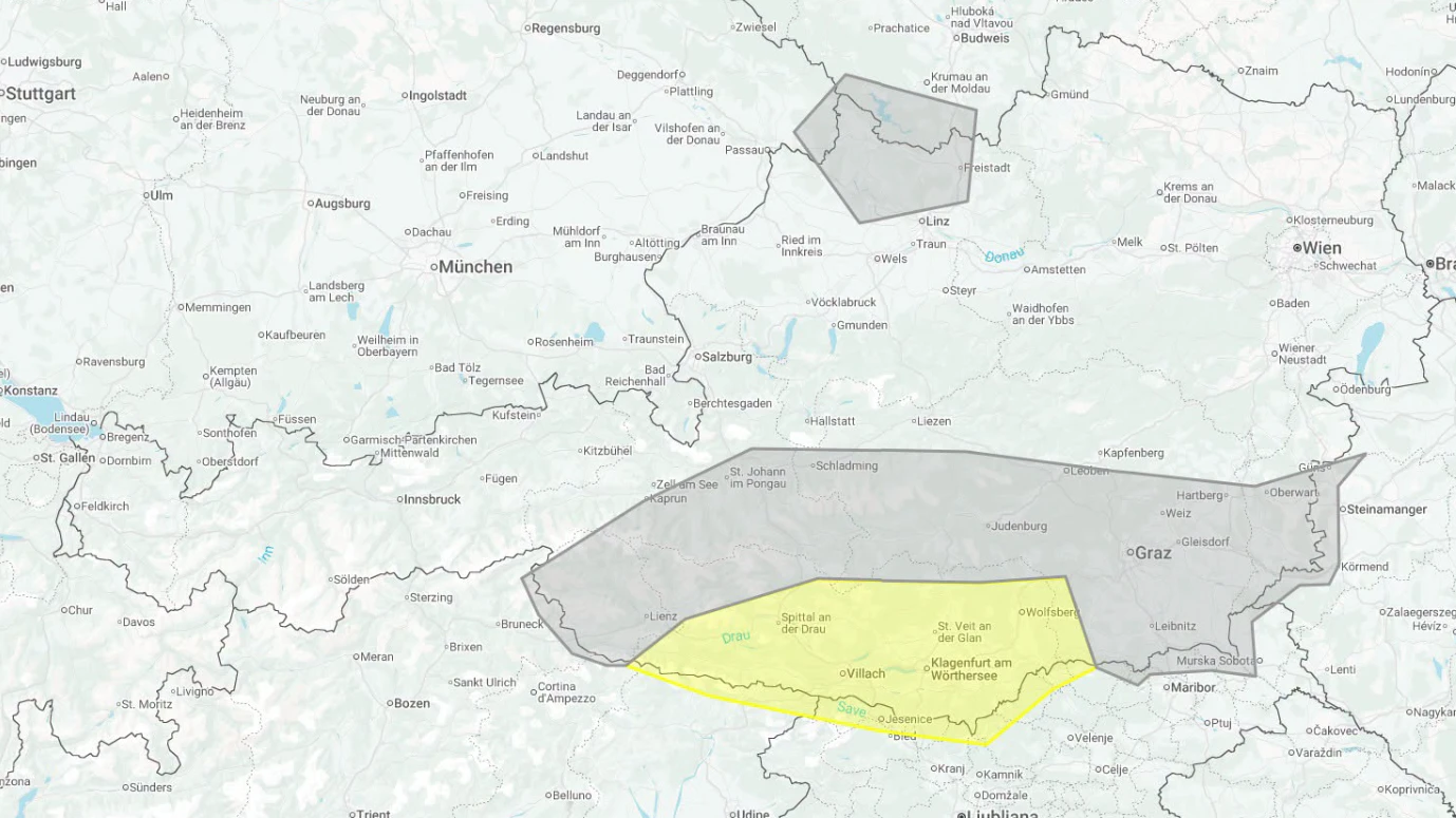 Vor allem im Süden Österreichs ist mit kräftigen Gewittern zu rechnen.
