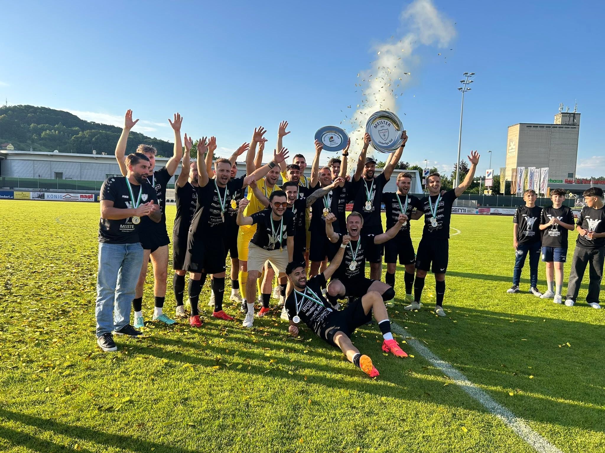 2025 feierte der SV Feldbach noch den Meistertitel in der Unterliga Süd.