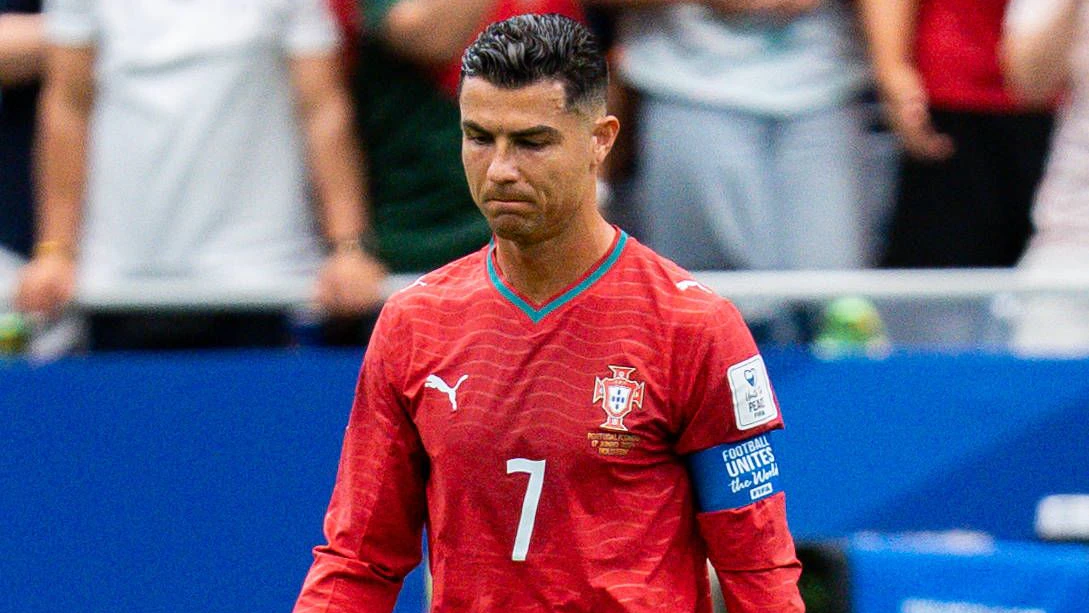 Fußball-Gigant Cristiano Ronaldo enttäuschte gegen DR Kongo. 