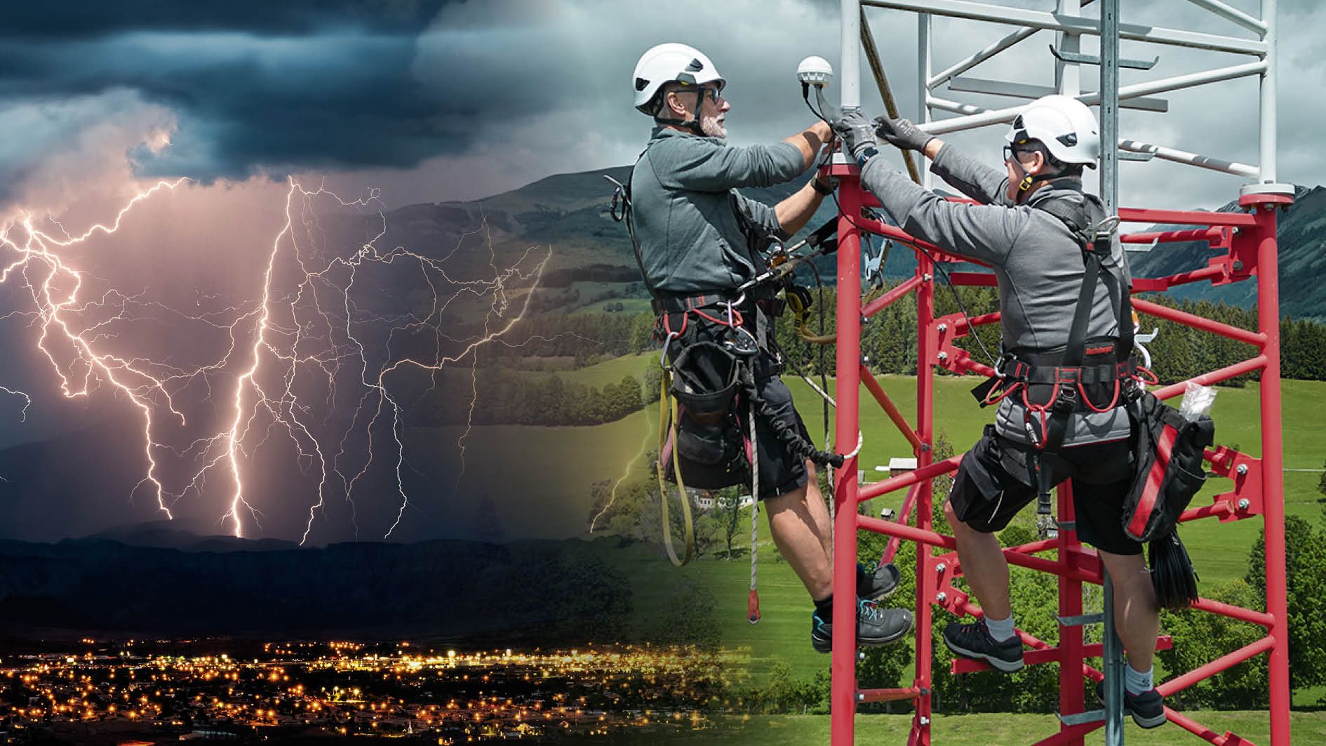 Sensor-Montage: 5G-Masten sollen künftig blitzschnell auch regionale Wetteränderungen erfassen und flotter als bisher vor drohenden Unwettern warnen können.