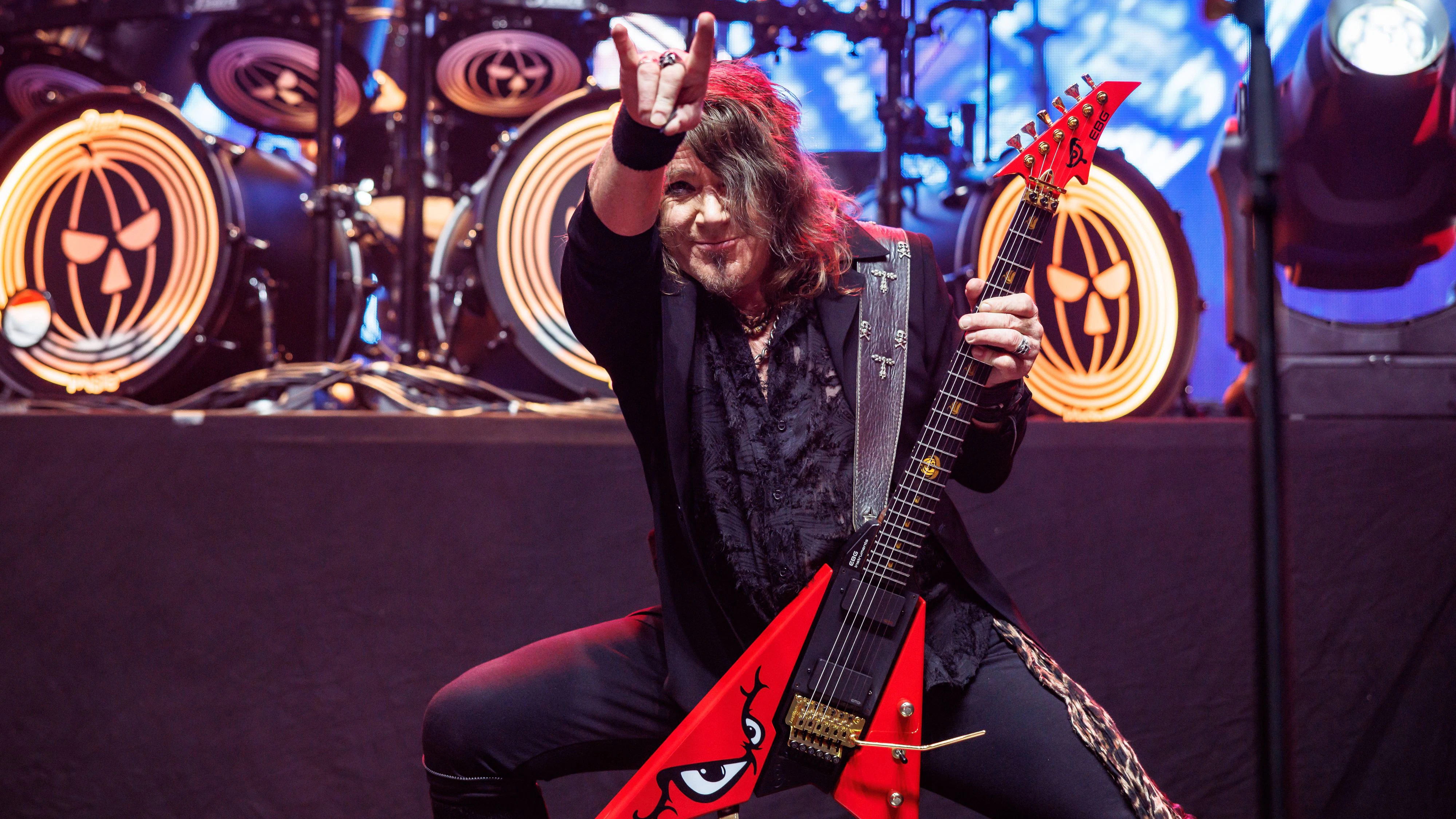 Helloween live in Oslo, Norway Oslo, Norway. 03rd, November 2025. The German speed metal band Helloween performs a live concert at Sentrum Scene in Oslo. Here guitarist Kai Hansen is seen live on stage. Norway, Oslo PUBLICATIONxNOTxINxDENxNORxFINxBEL Copyright: xGonzalesxPhoto/KetilxMartinsenx