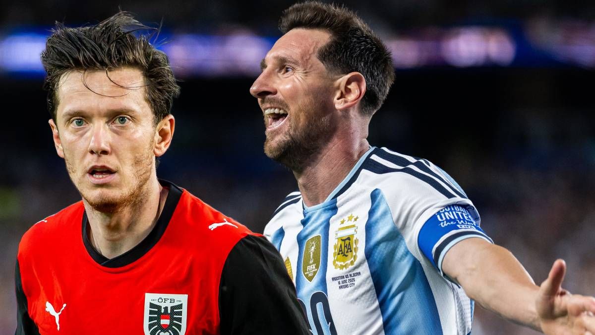 Michael Gregoritsch und Lionel Messi.