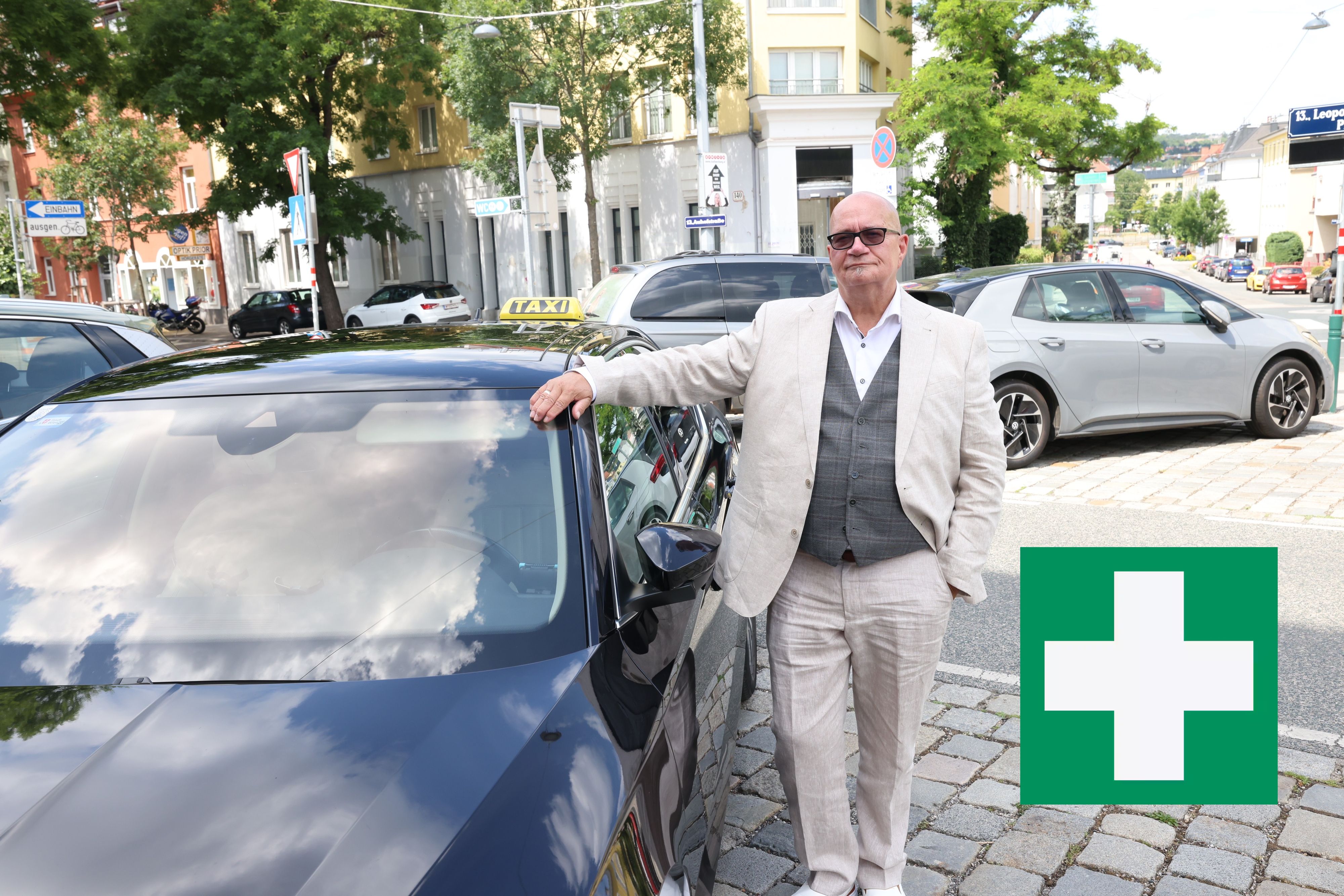 Taxler Thomas S. wurde am Airport wegen fehlendem Hinweiszeichen abgestraft. 