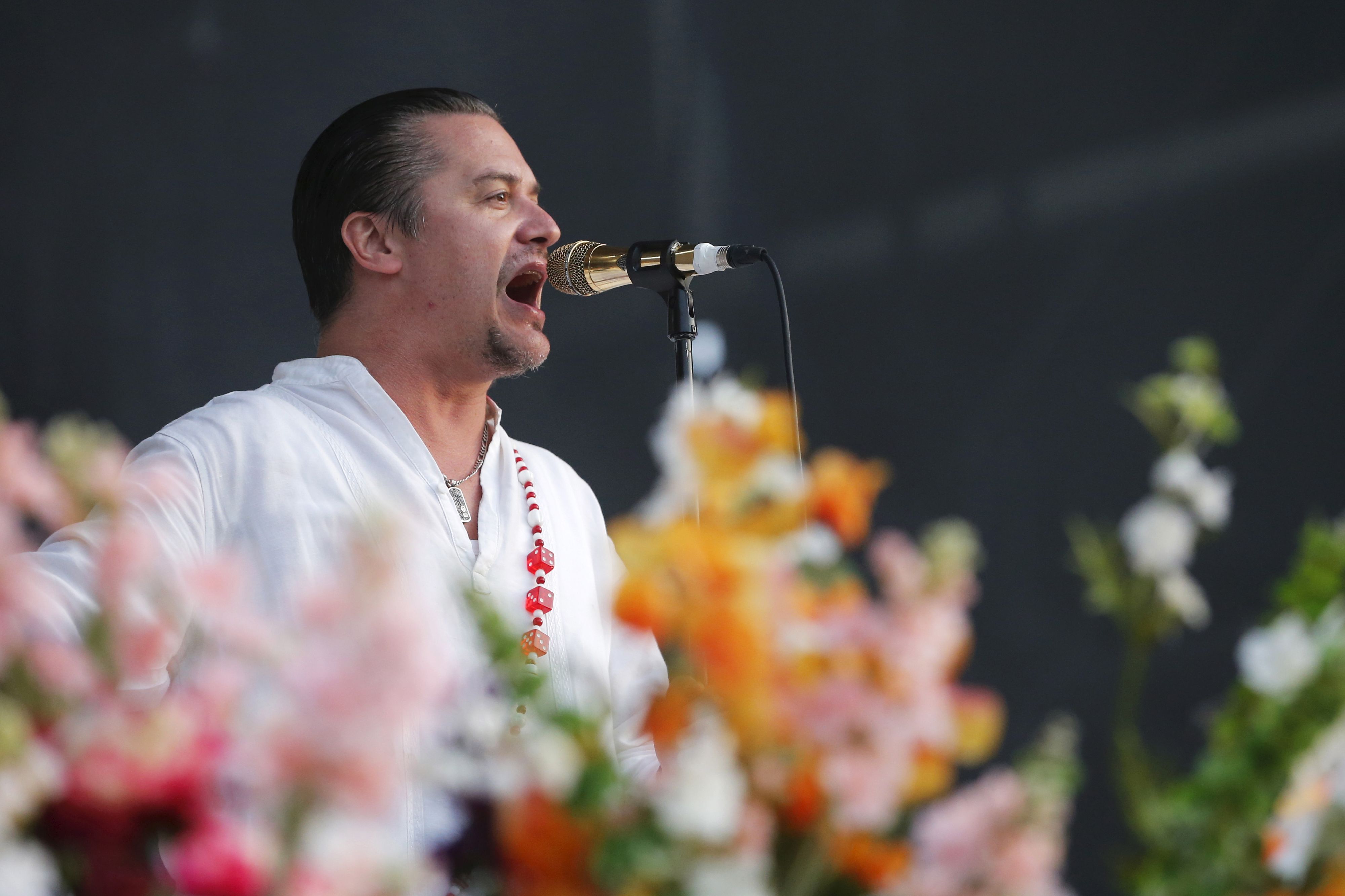 <strong>Mike Patton</strong>, Sänger von <strong>Faith No More</strong>, beim Hellfest Musikfestival in Clisson, Frankreich, 2015.