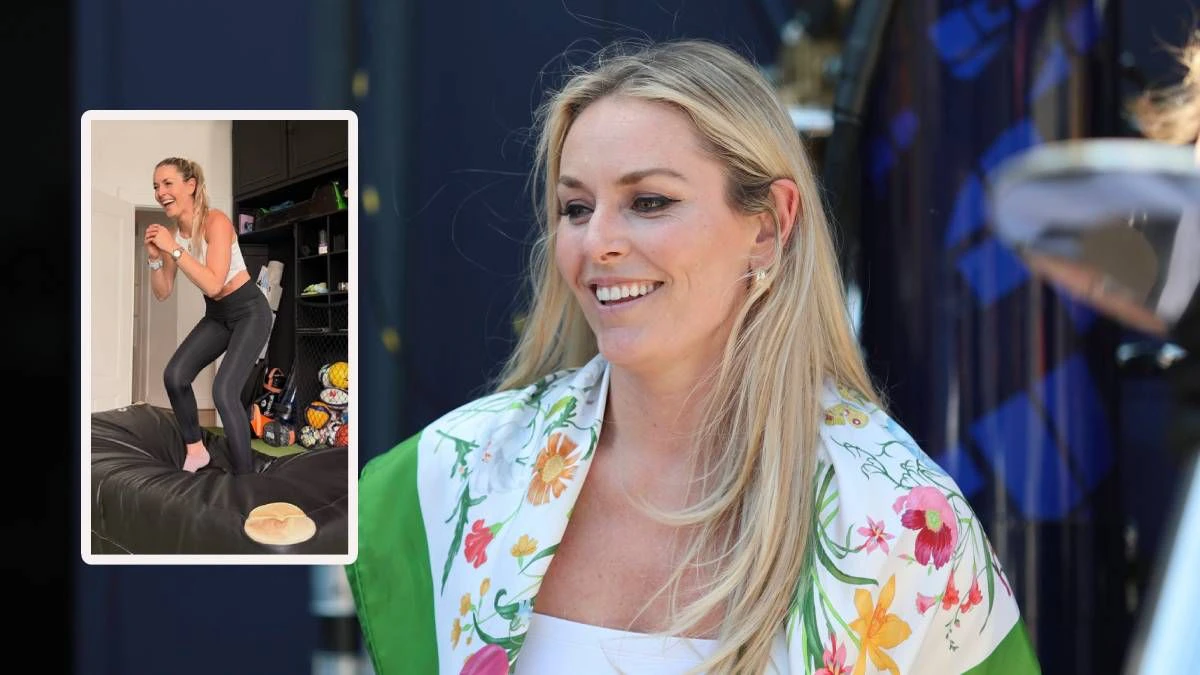 Lindsey Vonn kann wieder mit einem Lächeln trainieren. 