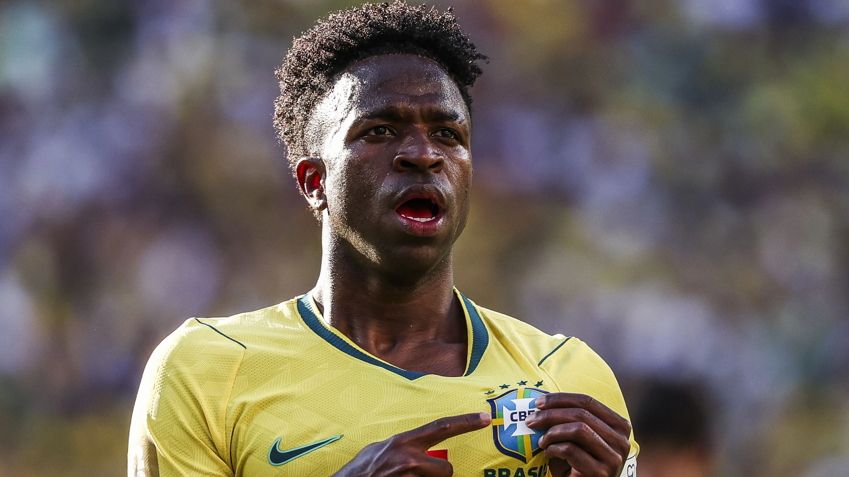 EAST RUTHERFORD,NEW JERSEY,USA,13.JUN.26 - SOCCER - FIFA World Cup 2026, group stage, Brazil vs Morocco. Image shows the rejoicing of Vinicius Junior (BRA). Photo: GEPA pictures/ Icon Sport/  Johnny Fidelin - ATTENTION - COPYRIGHT FOR AUSTRIAN CLIENTS ONLY