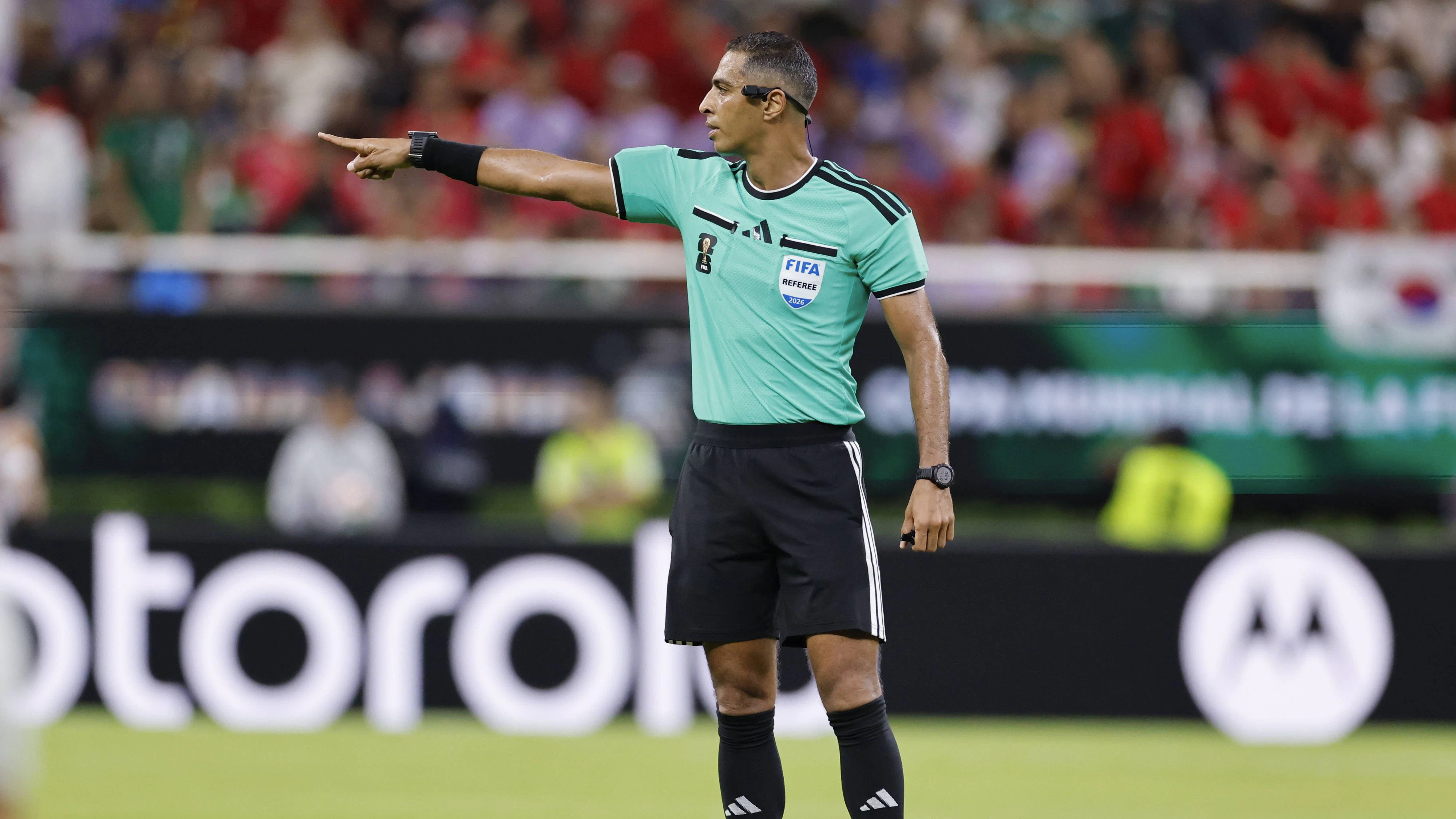 FIFA World Cup, WM, Weltmeisterschaft, Fussball 2026 - Group A - South Korea vs Czechia Egyptian referee Amin Mohamed Omar reacts during the FIFA World Cup 2026 Group A match between South Korea and Czechia in Guadalajara, Mexico, 11 June 2026. GUADALAJARA Mexico PUBLICATIONxINxGERxAUTxINDxONLY Copyright: xFRANCISCOxGUASCOx