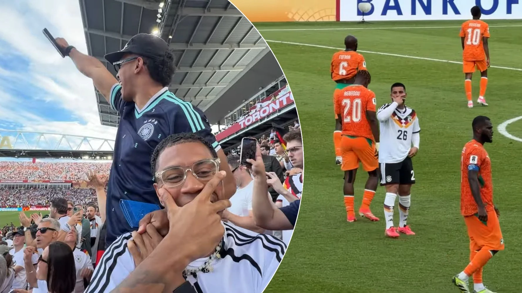Niklas Wilson und Sidney Friede feiern im Stadion.