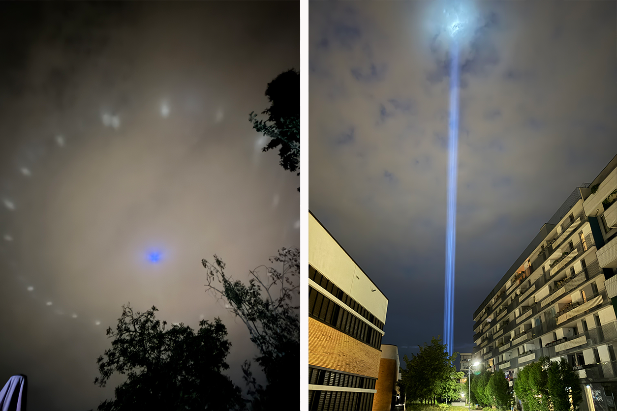 Das Leuchten sorgte für eine unruhige Nacht in Wien.