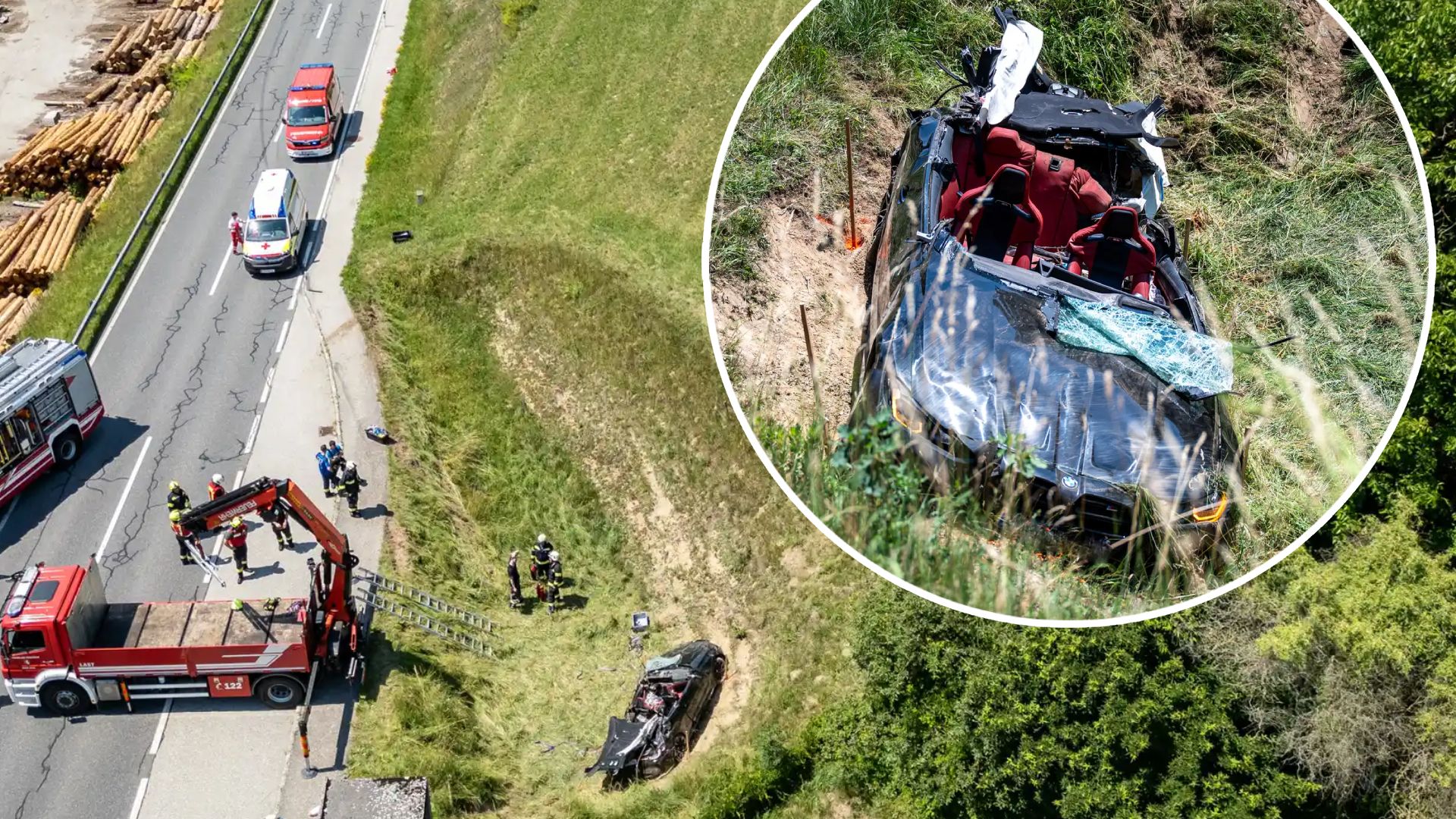 Drei Jugendliche wurden bei dem schweren Crash verletzt.