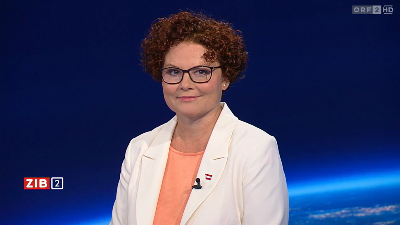 Elisabeth Zehetner am Sonntagabend in der ZiB-2. 