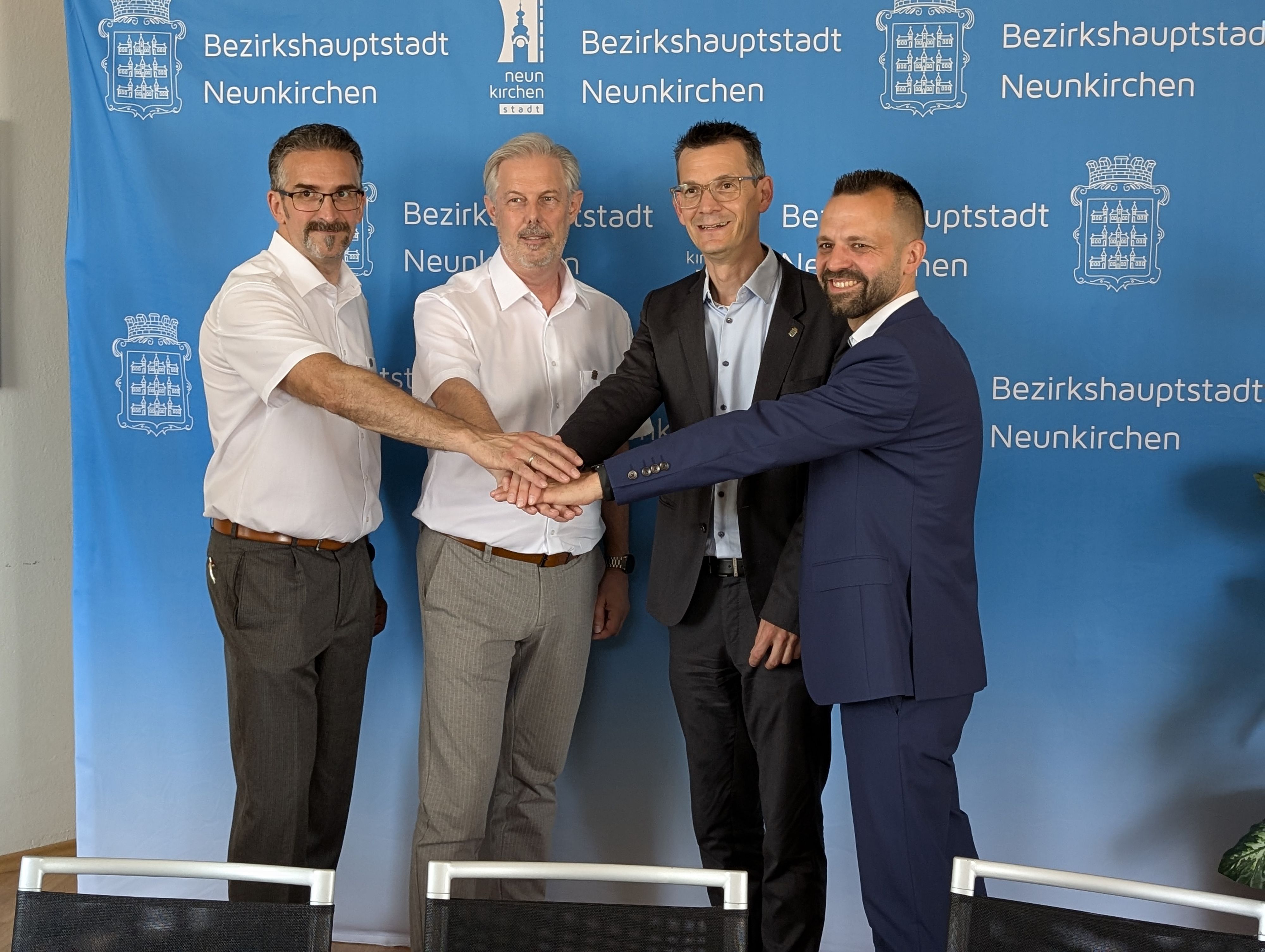 vlnr: Andreas Reither (SP), Günther Kautz (SP), Peter Teix (VP), Armin Zwazl (VP) 