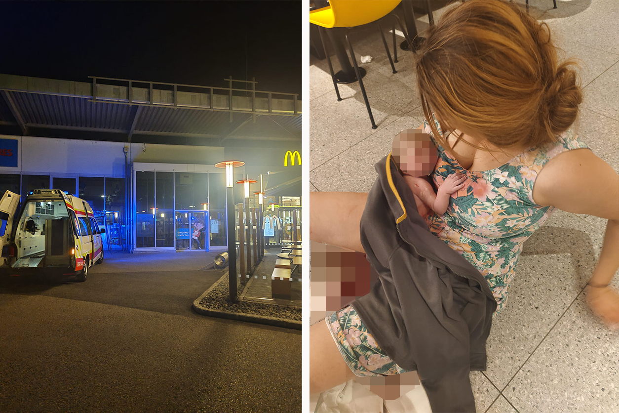 Monica und die kleine Emily sind wohlbehalten im Spital.