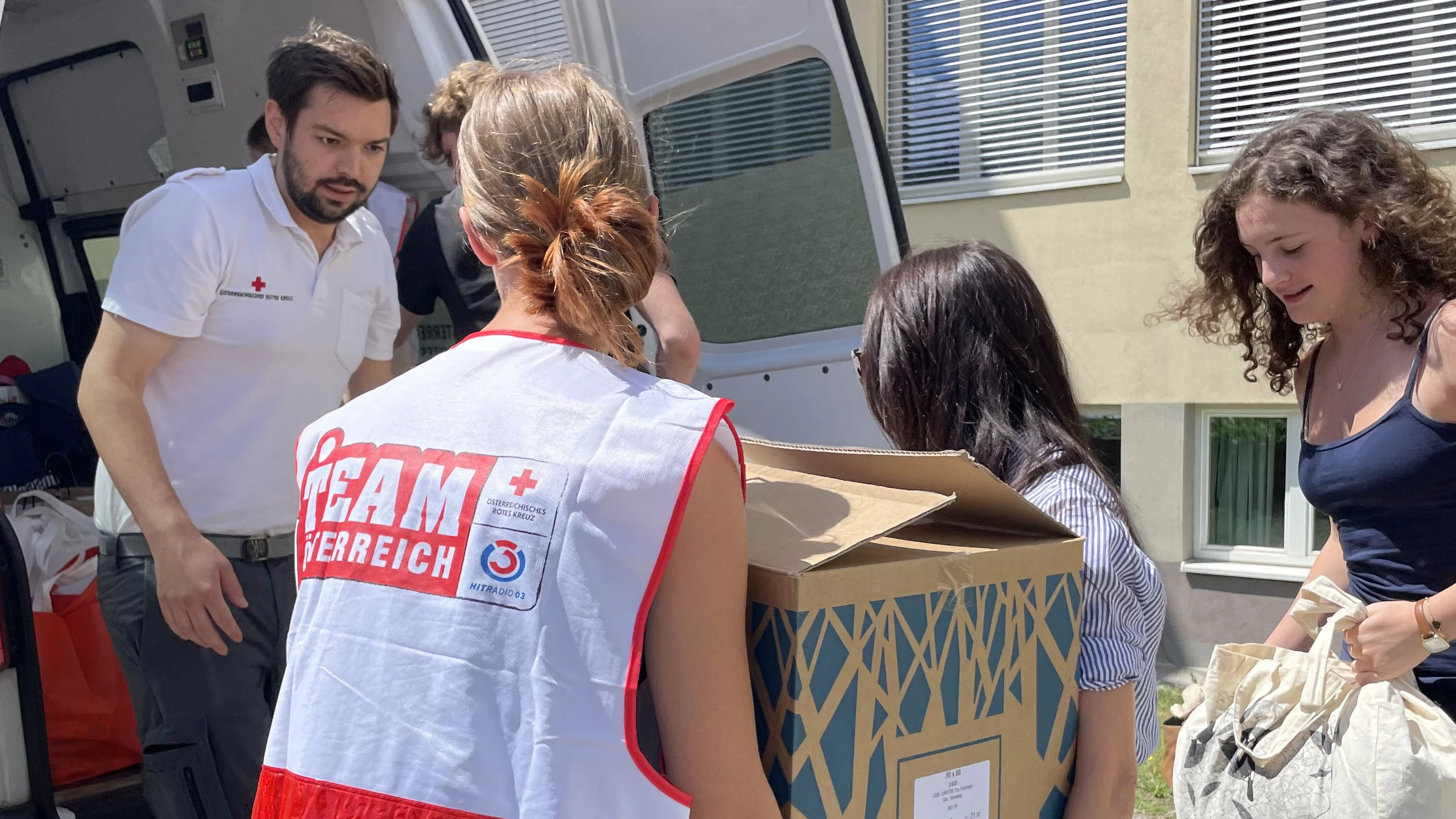 Am 15. Juni holte das Team des Roten Kreuzes die Spenden ab.