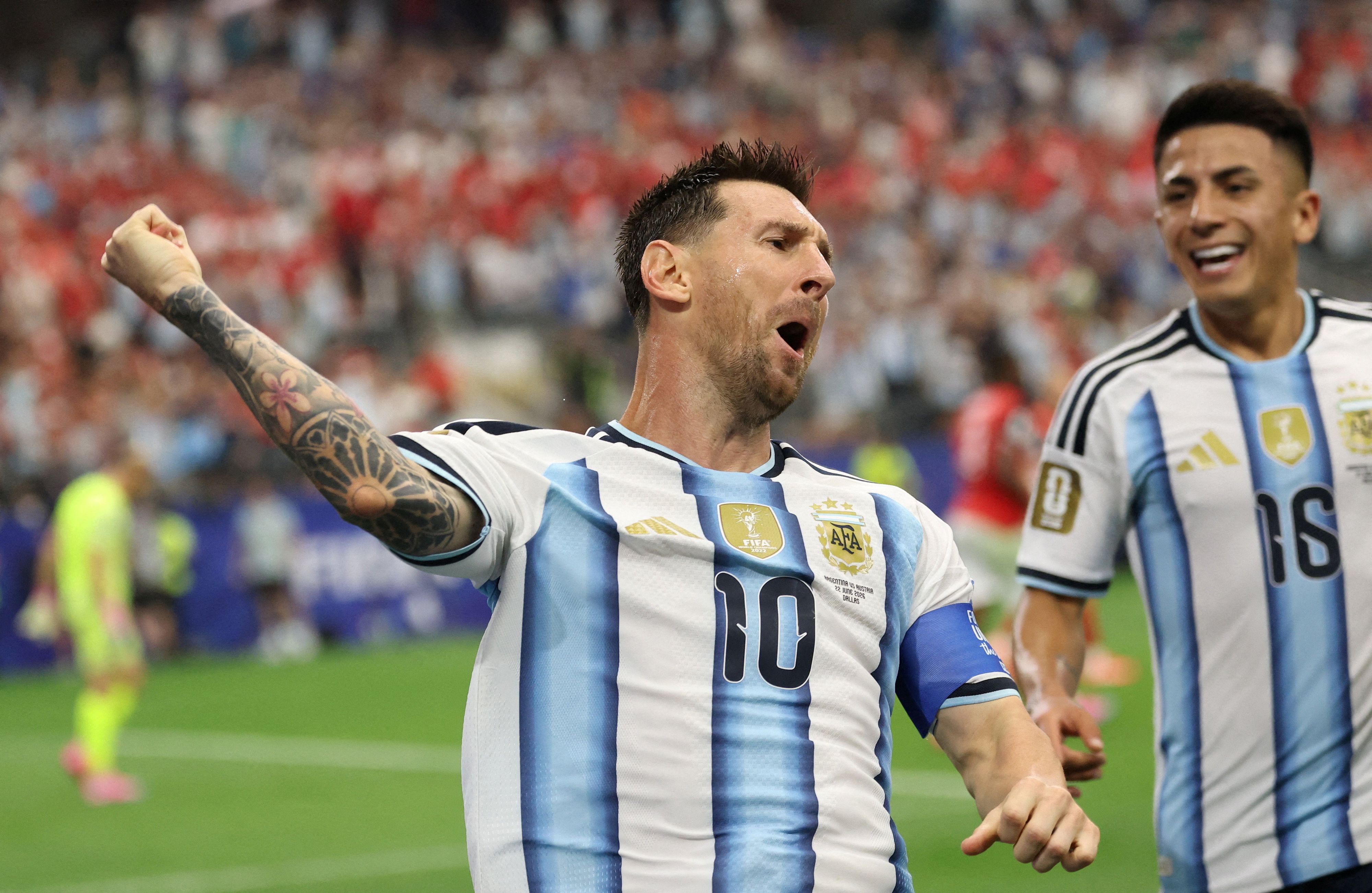 Messi jubelte über das 1:0. 