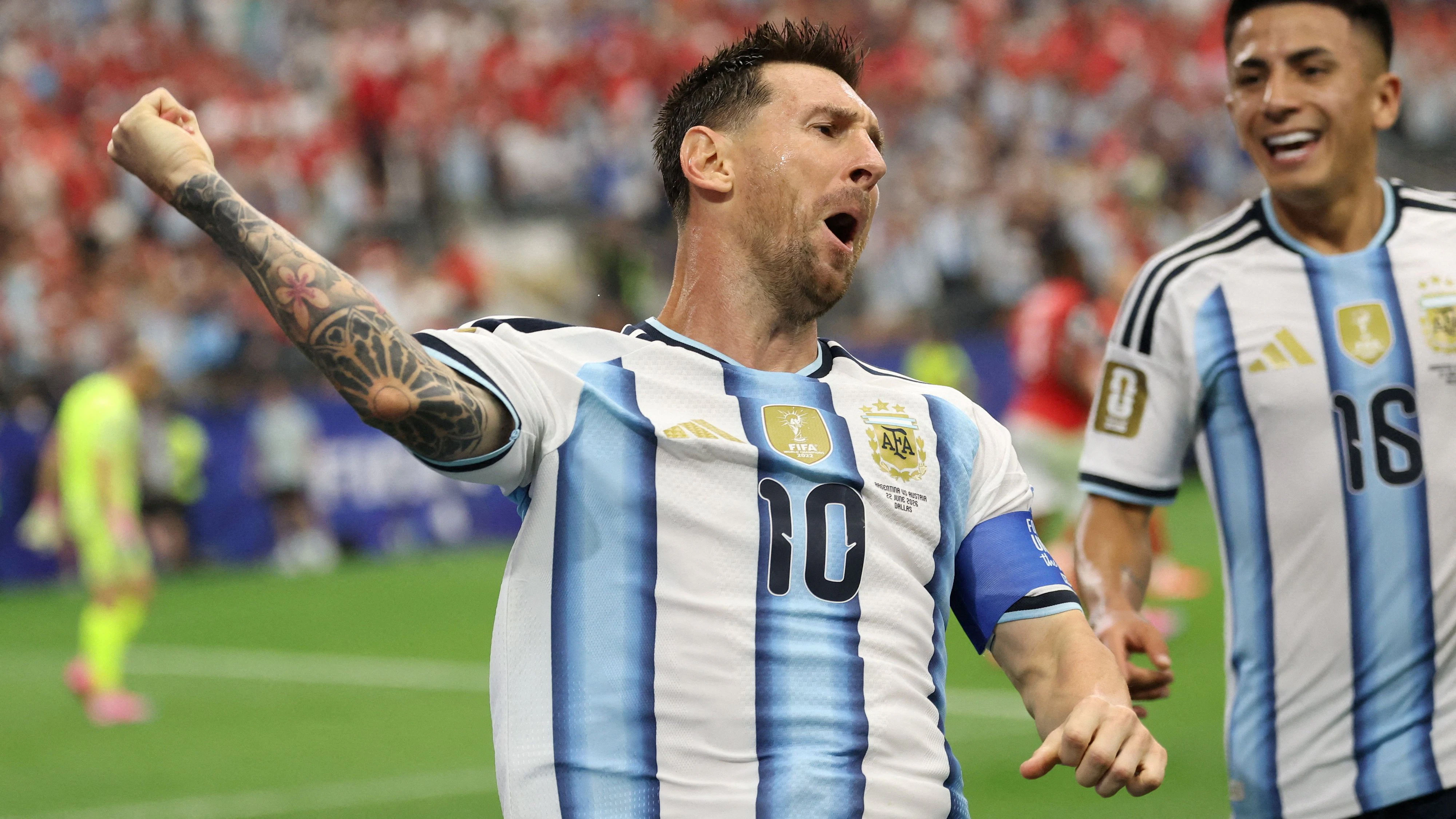 Messi jubelte über das 1:0. 